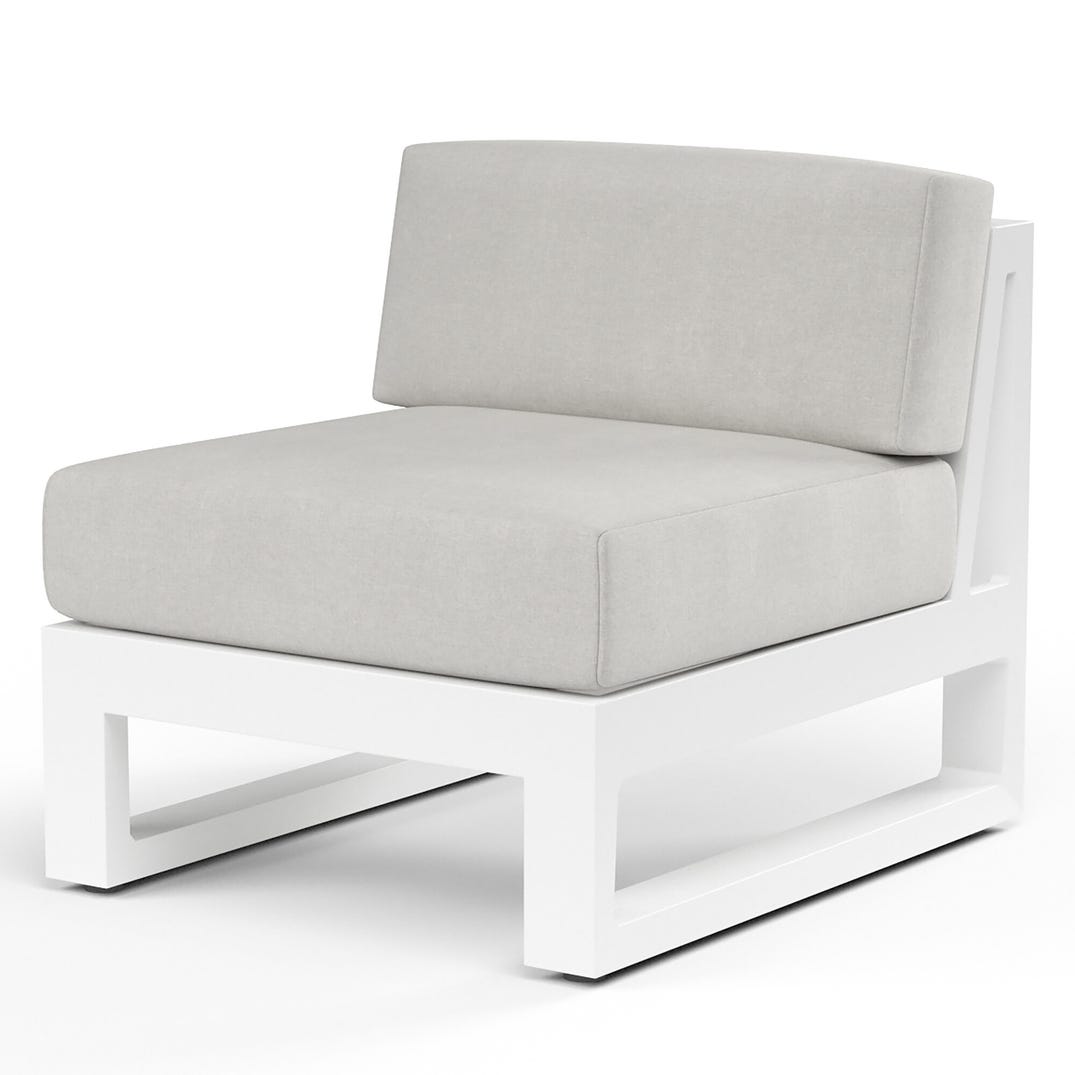 Sunset West Newport Sunbrella Armless Outdoor Club Chair