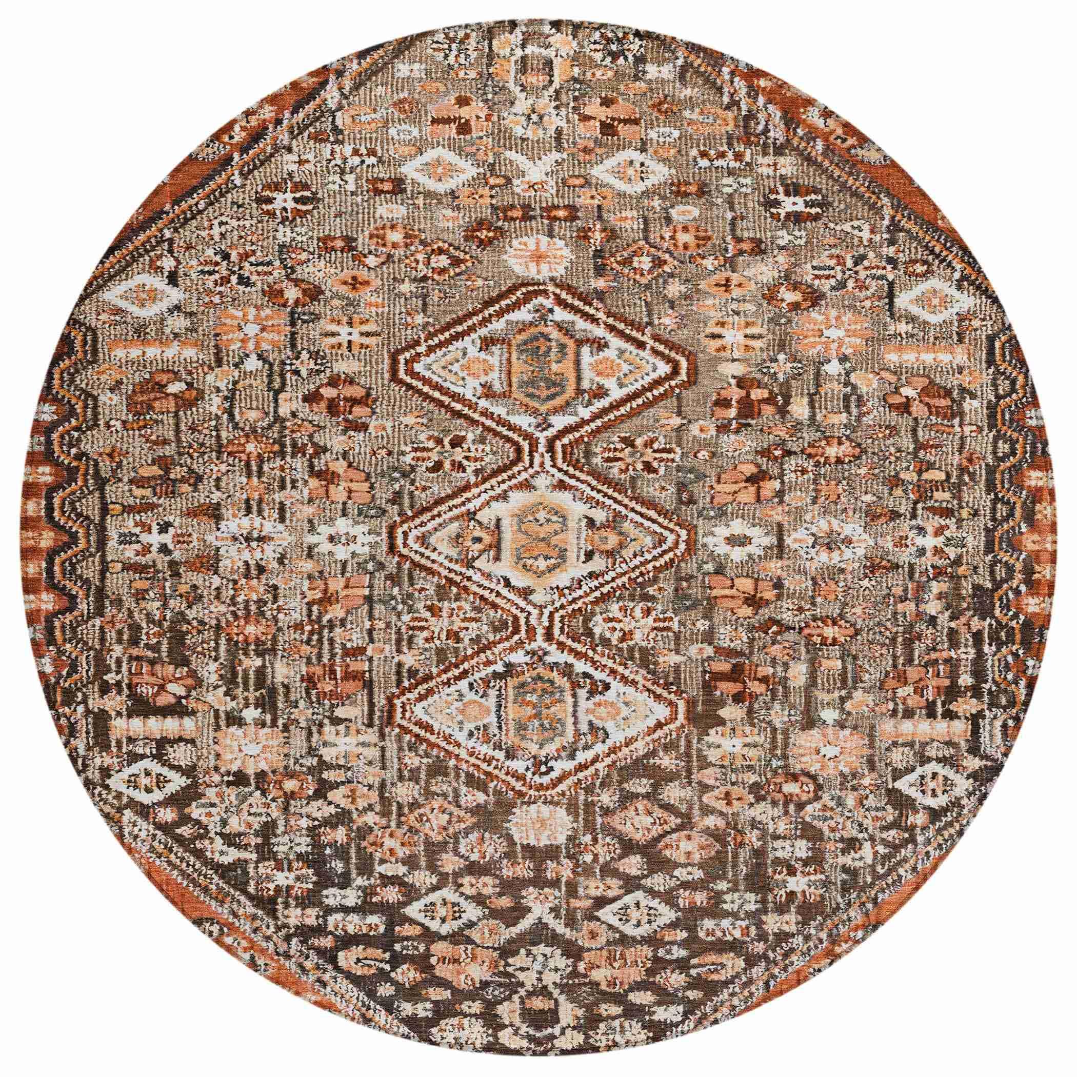 Addison Rugs Saelain Brown Washable Indoor-Outdoor Rug