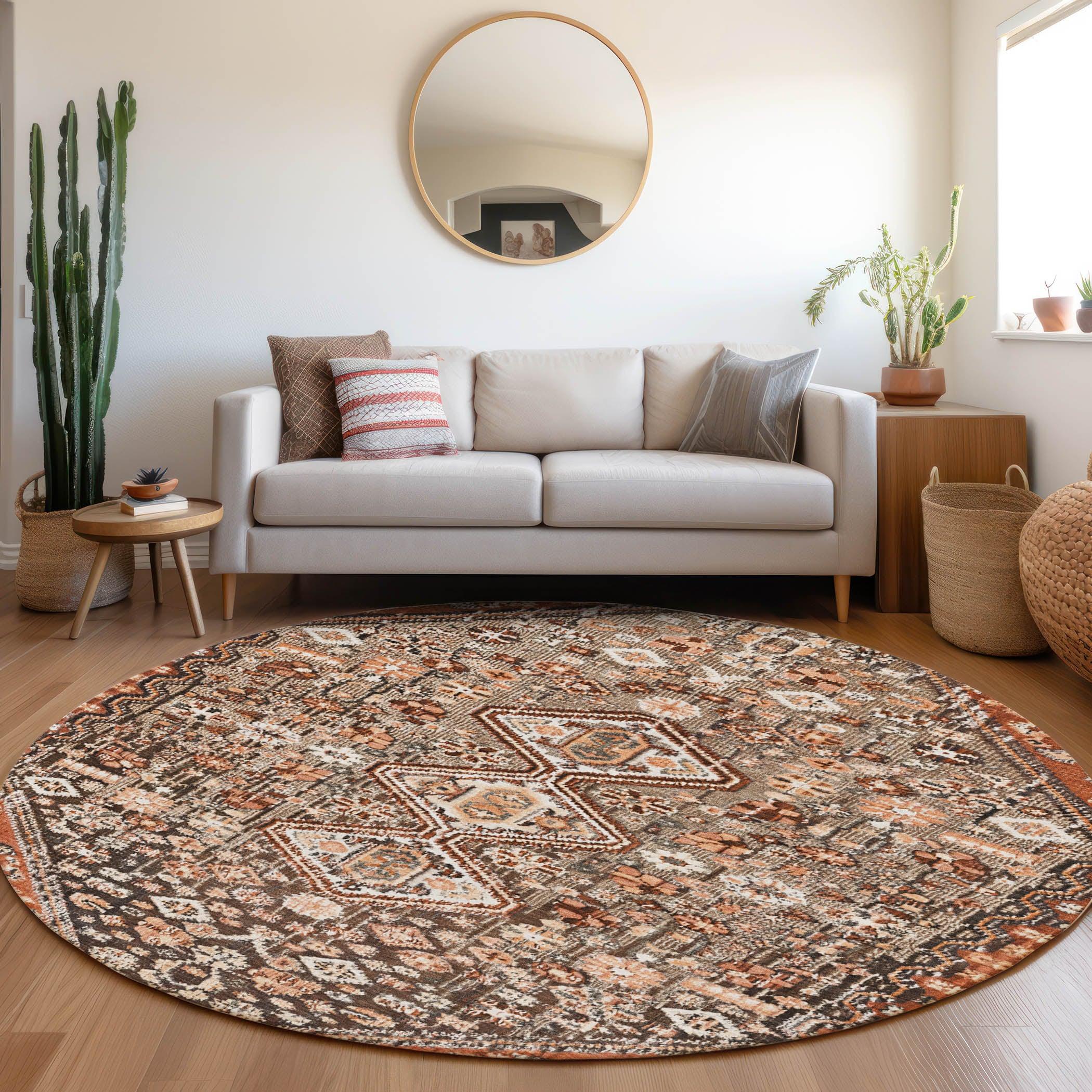 Addison Rugs Saelain Brown Washable Indoor-Outdoor Rug