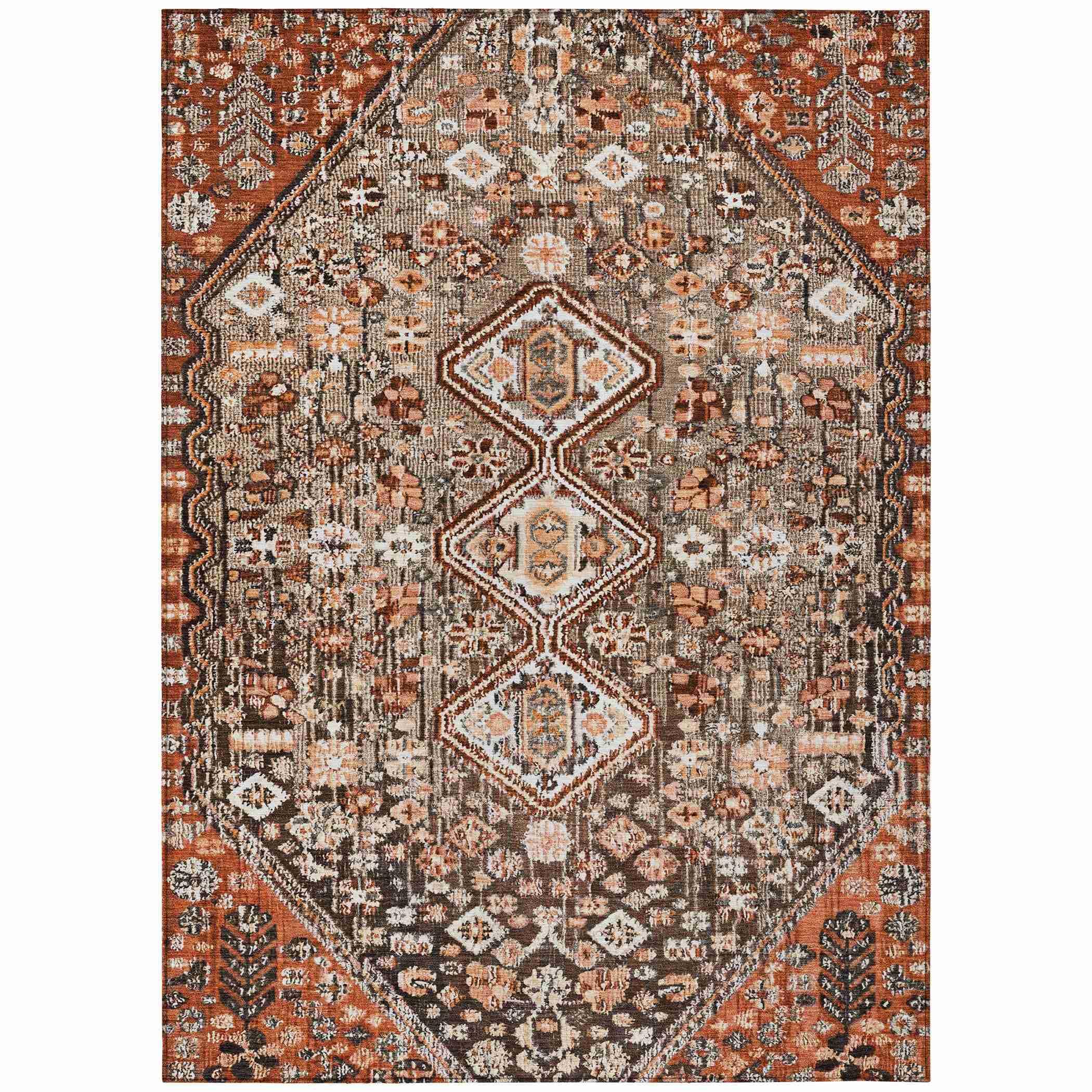Addison Rugs Saelain Brown Washable Indoor-Outdoor Rug