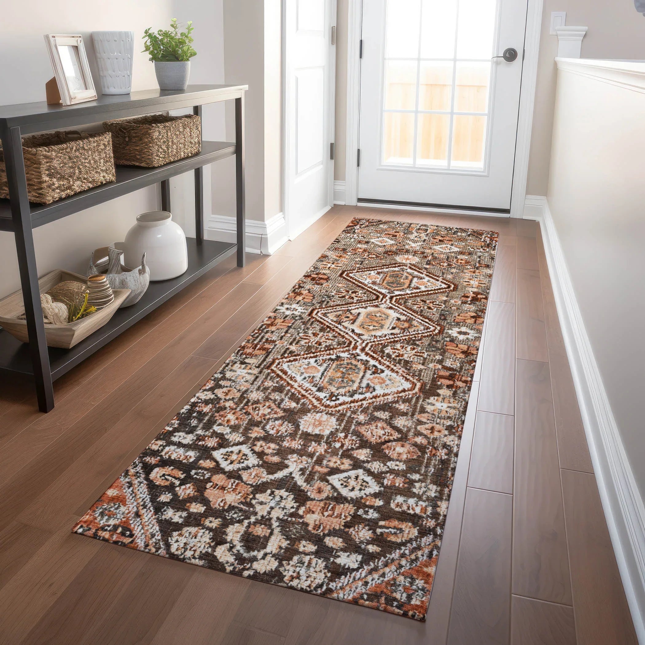 Addison Rugs Saelain Brown Washable Indoor-Outdoor Rug
