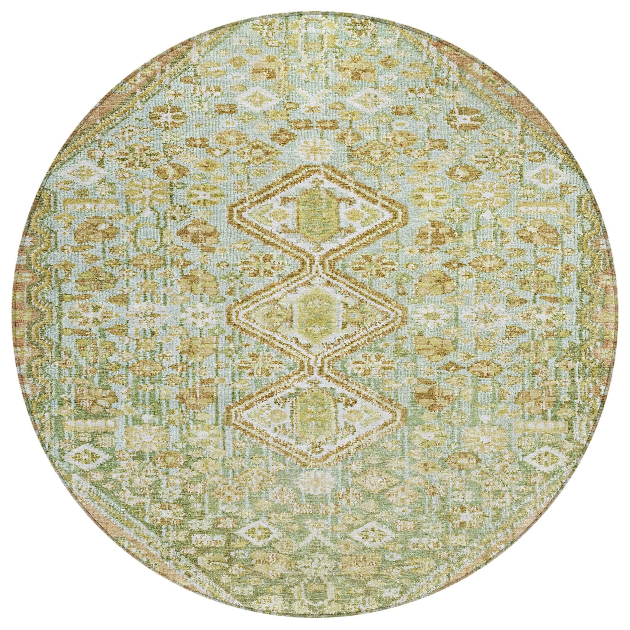 Addison Rugs Saelain Green Washable Indoor-Outdoor Rug