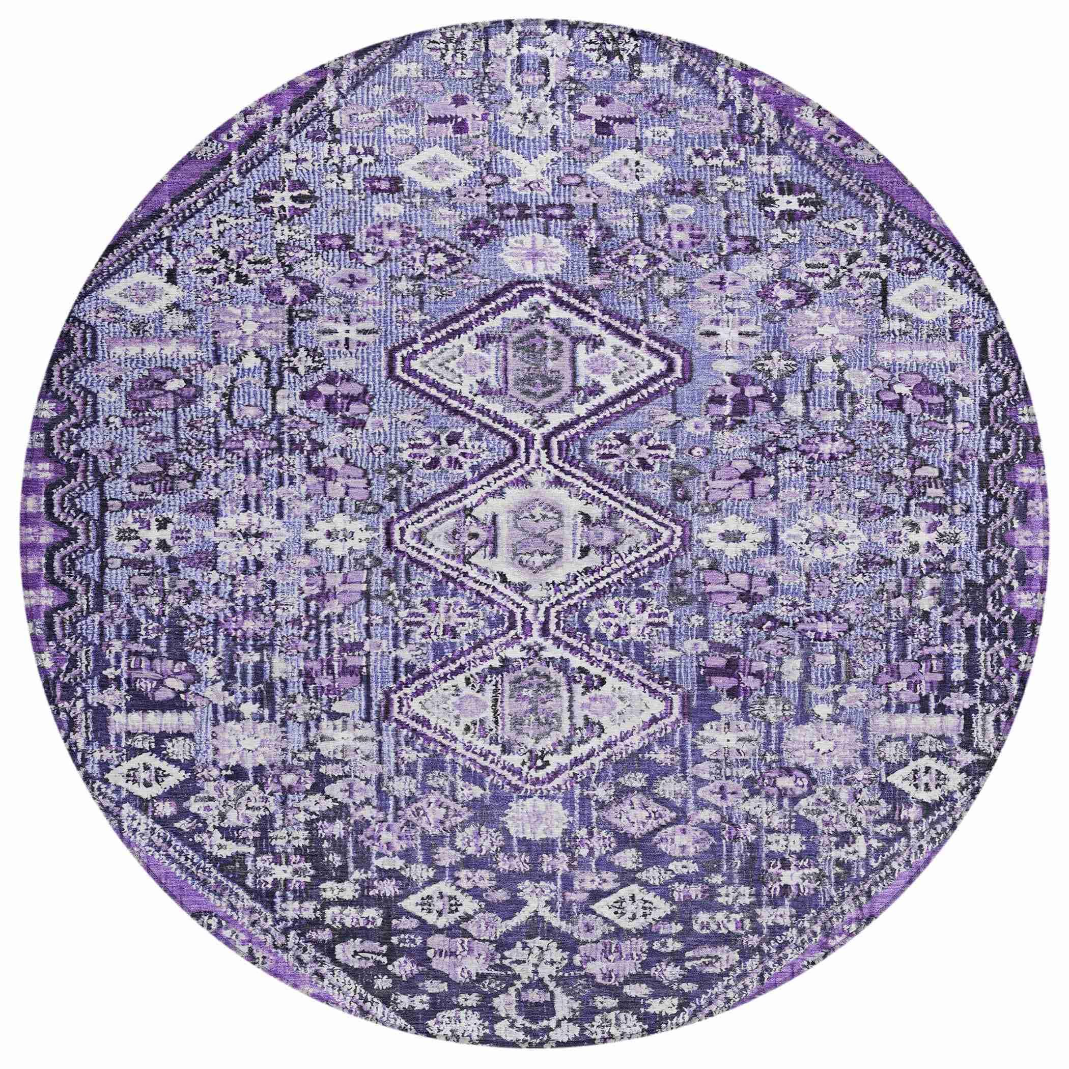 Addison Rugs Saelain Purple Washable Indoor-Outdoor Rug