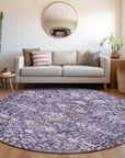 Addison Rugs Saelain Purple Washable Indoor-Outdoor Rug