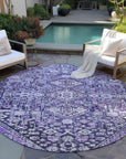 Addison Rugs Saelain Purple Washable Indoor-Outdoor Rug
