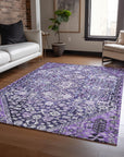 Addison Rugs Saelain Purple Washable Indoor-Outdoor Rug