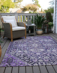 Addison Rugs Saelain Purple Washable Indoor-Outdoor Rug