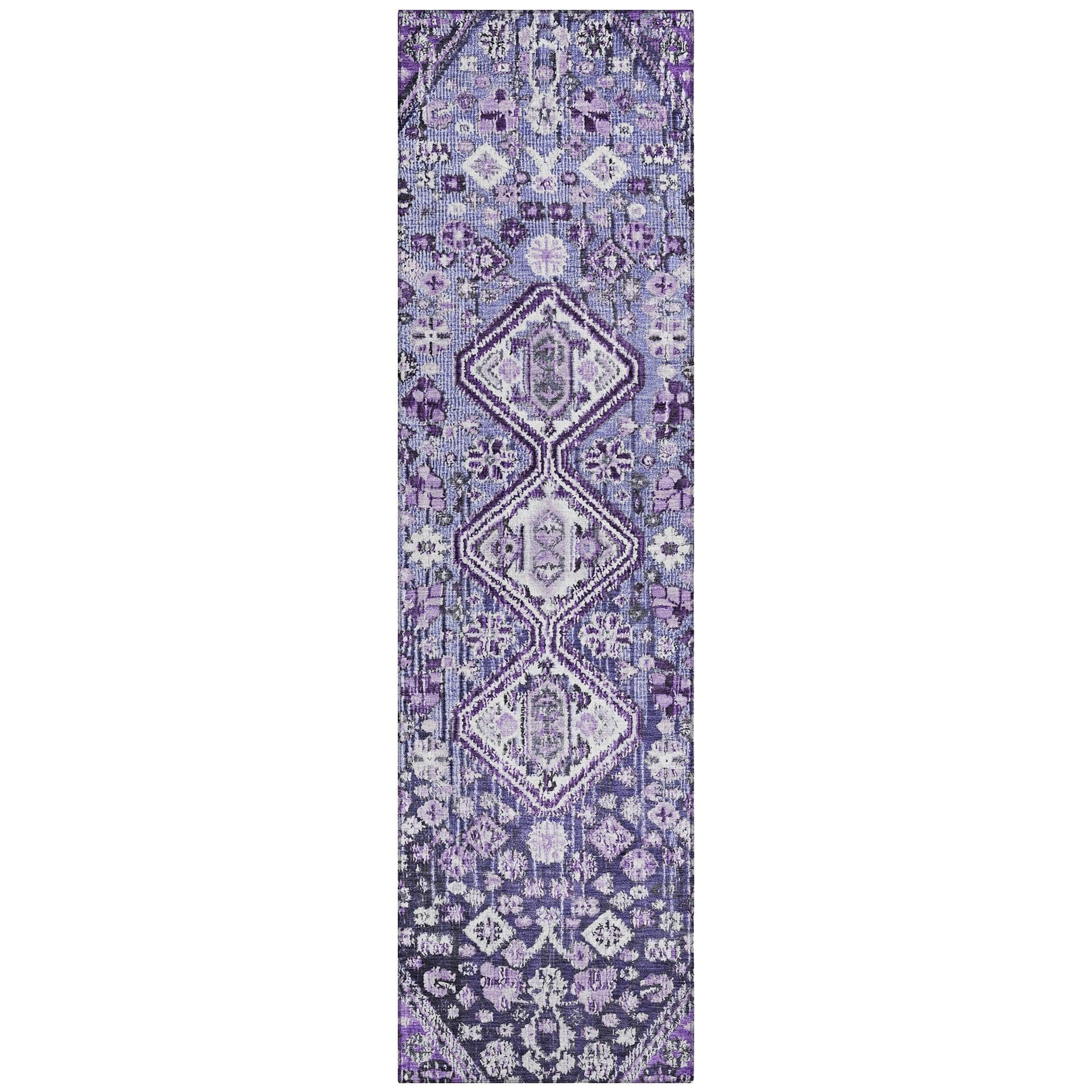 Addison Rugs Saelain Purple Washable Indoor-Outdoor Rug