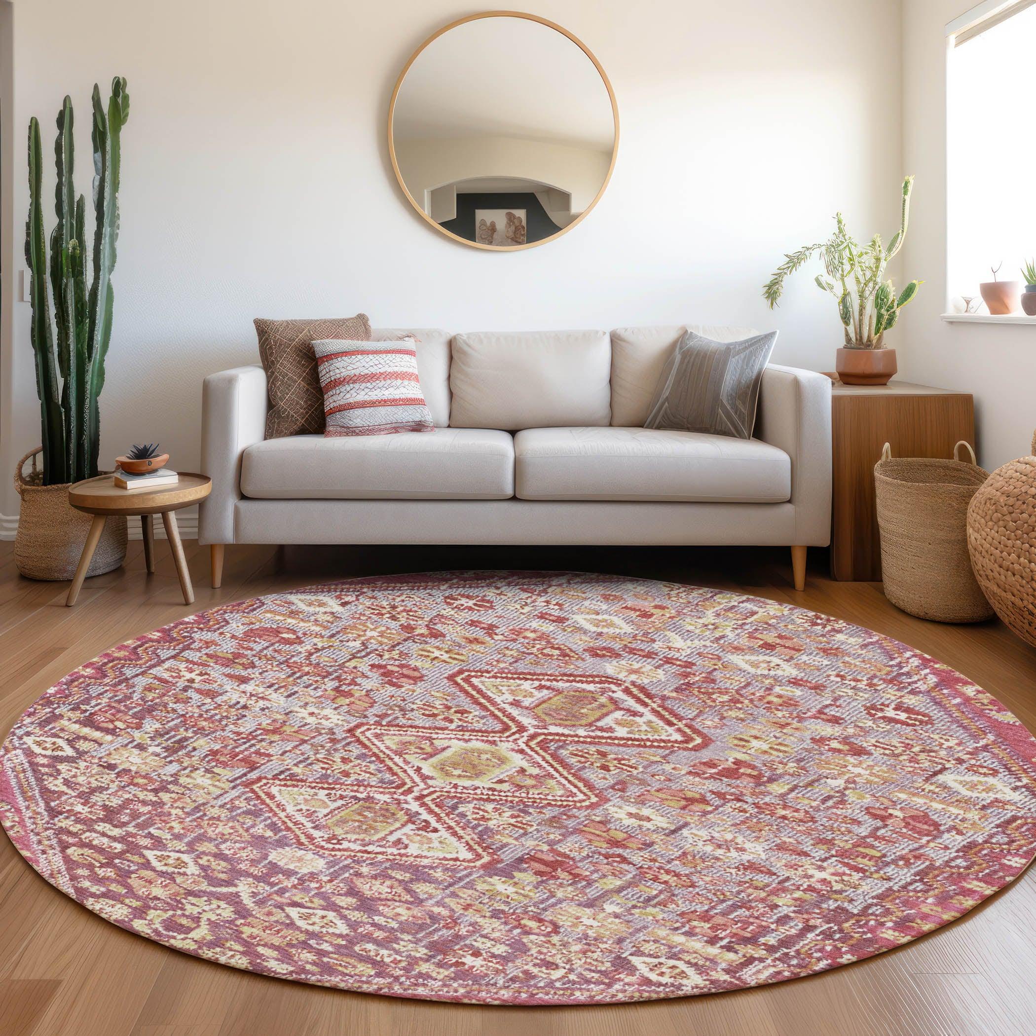 Addison Rugs Saelain Red Washable Indoor-Outdoor Rug
