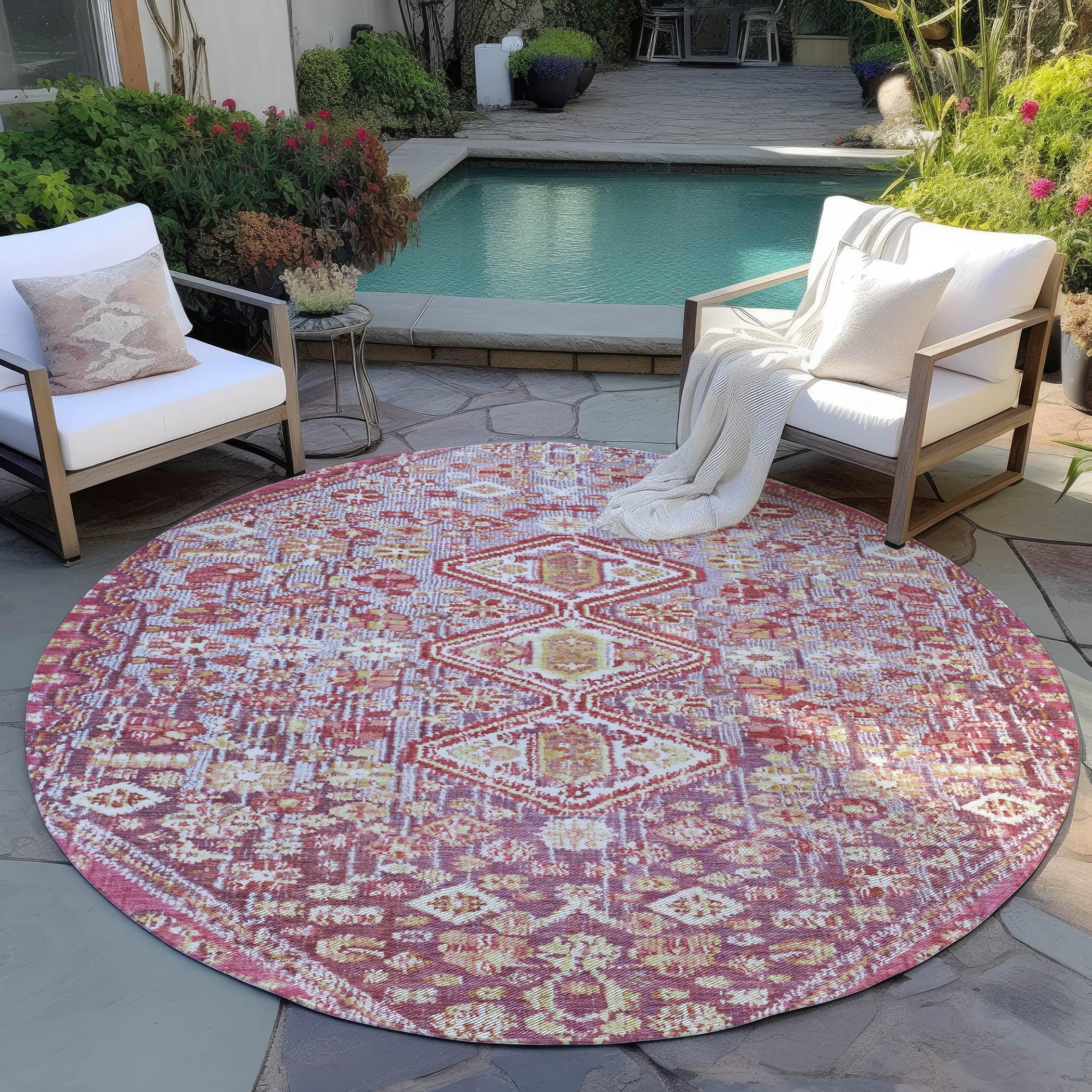 Addison Rugs Saelain Red Washable Indoor-Outdoor Rug