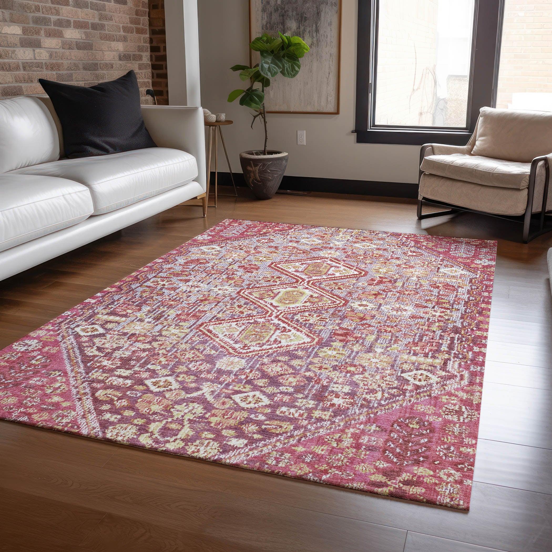 Addison Rugs Saelain Red Washable Indoor-Outdoor Rug
