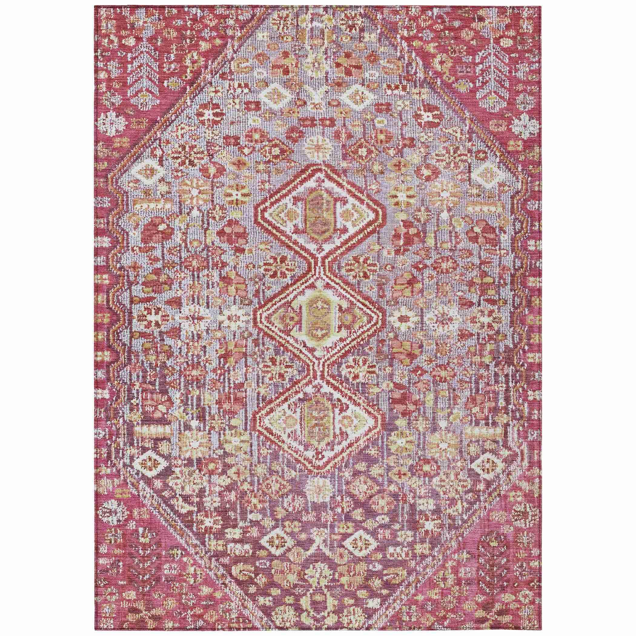 Addison Rugs Saelain Red Washable Indoor-Outdoor Rug