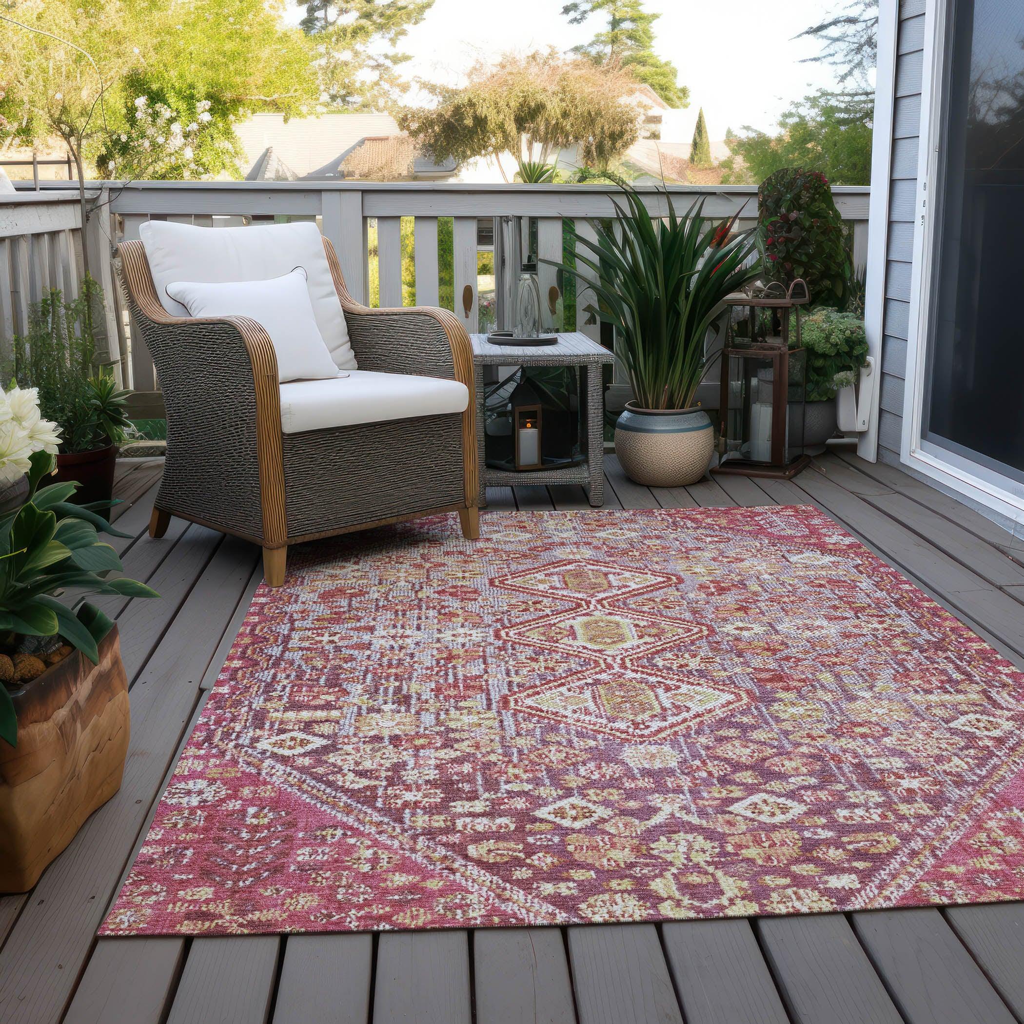 Addison Rugs Saelain Red Washable Indoor-Outdoor Rug