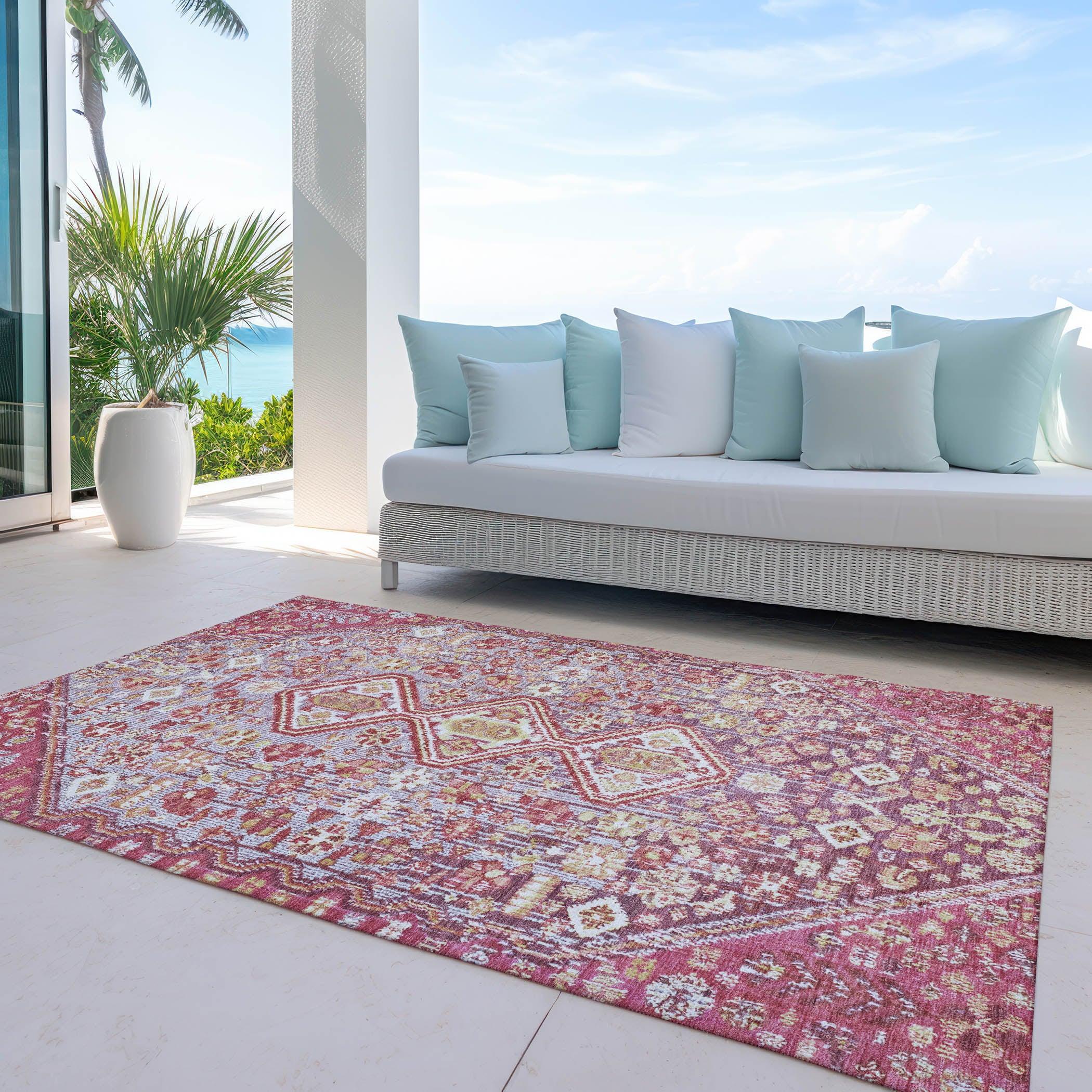 Addison Rugs Saelain Red Washable Indoor-Outdoor Rug