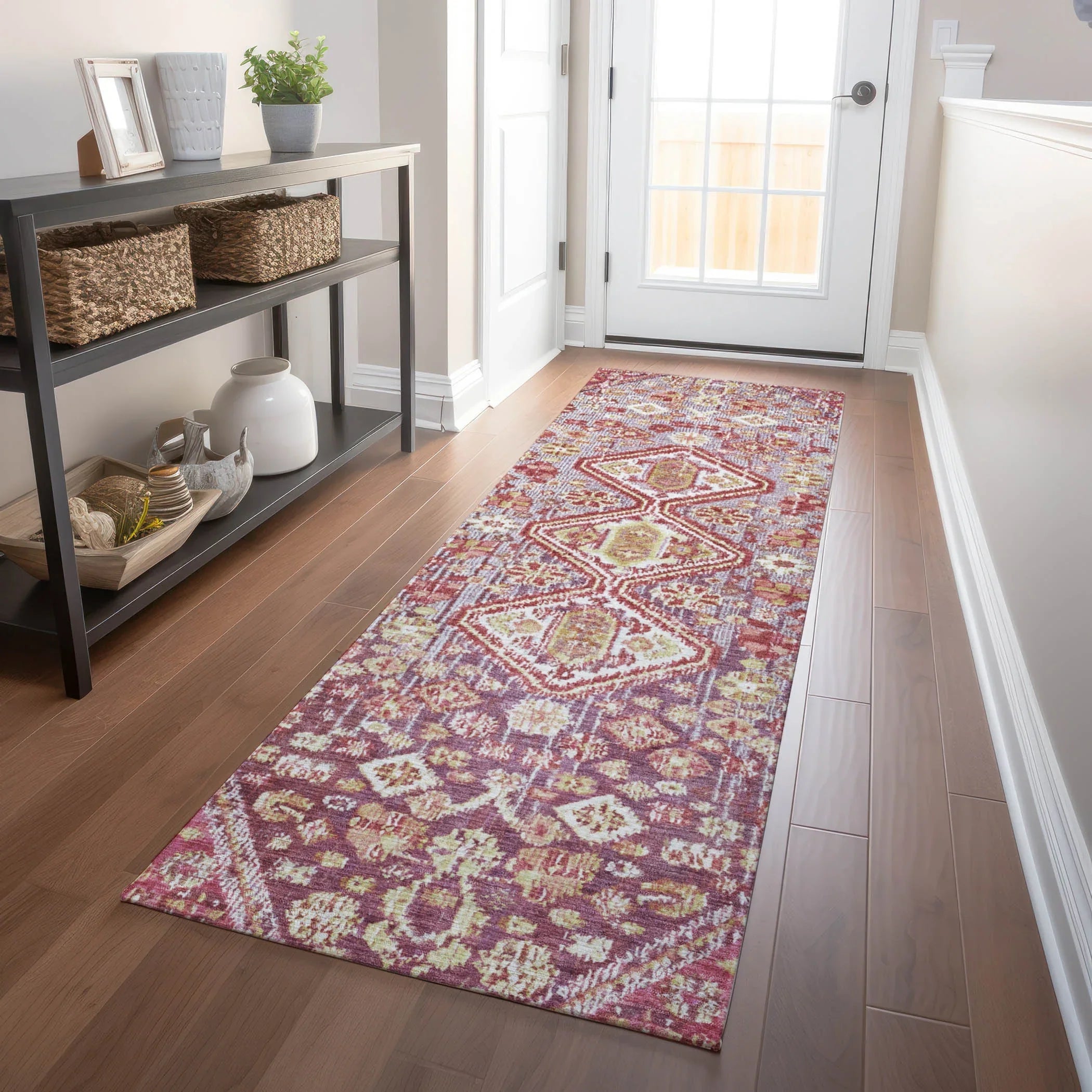 Addison Rugs Saelain Red Washable Indoor-Outdoor Rug