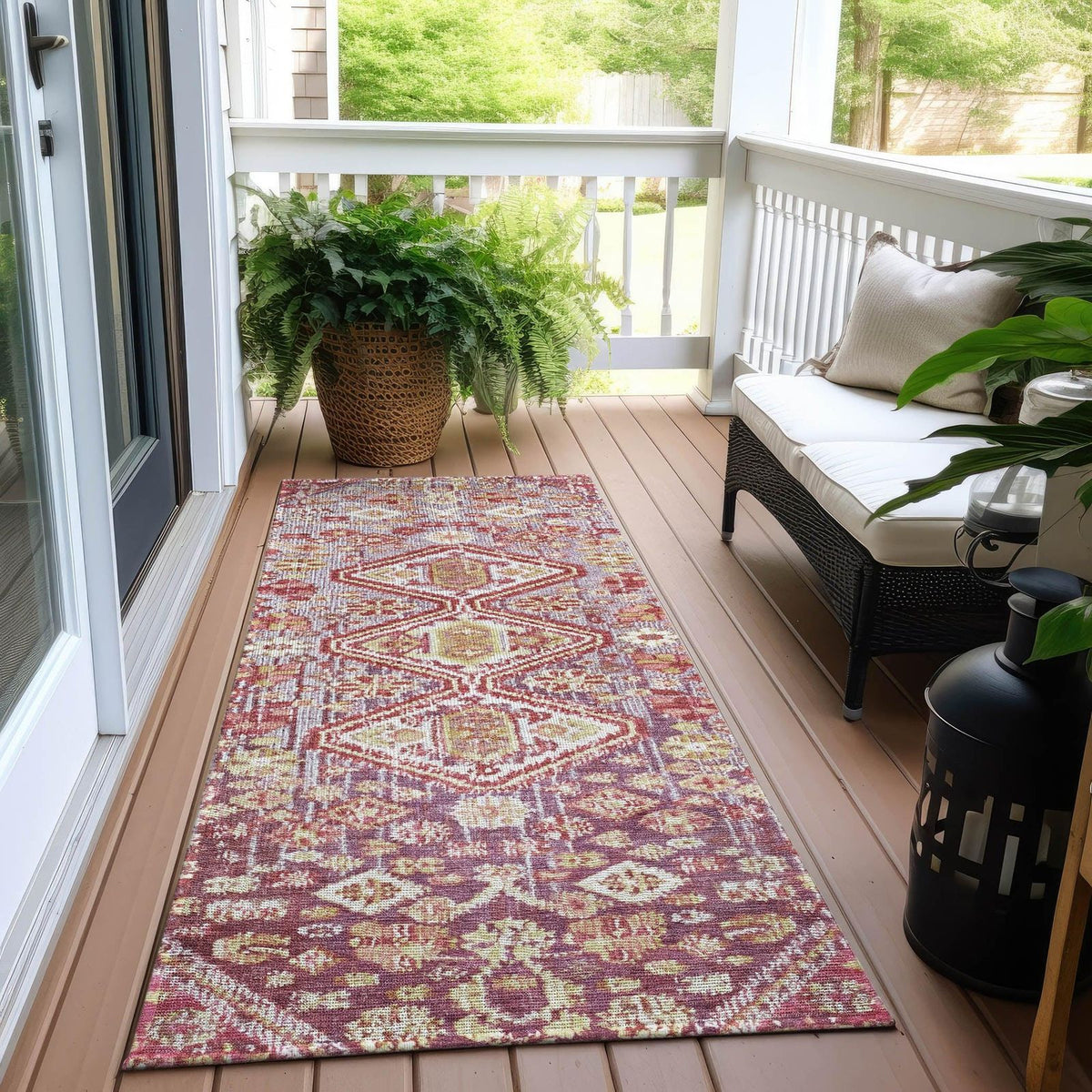 Addison Rugs Saelain Red Washable Indoor-Outdoor Rug