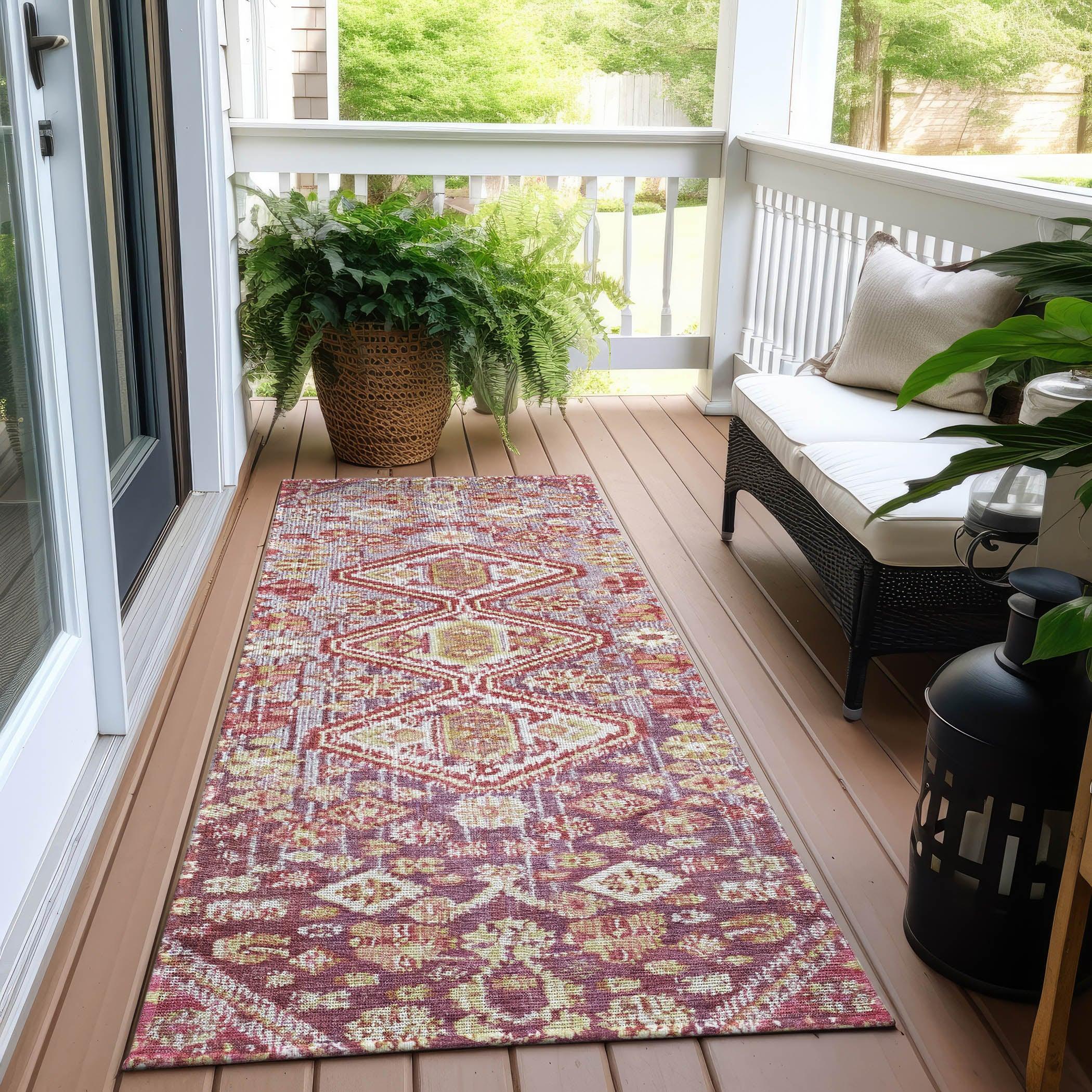 Addison Rugs Saelain Red Washable Indoor-Outdoor Rug