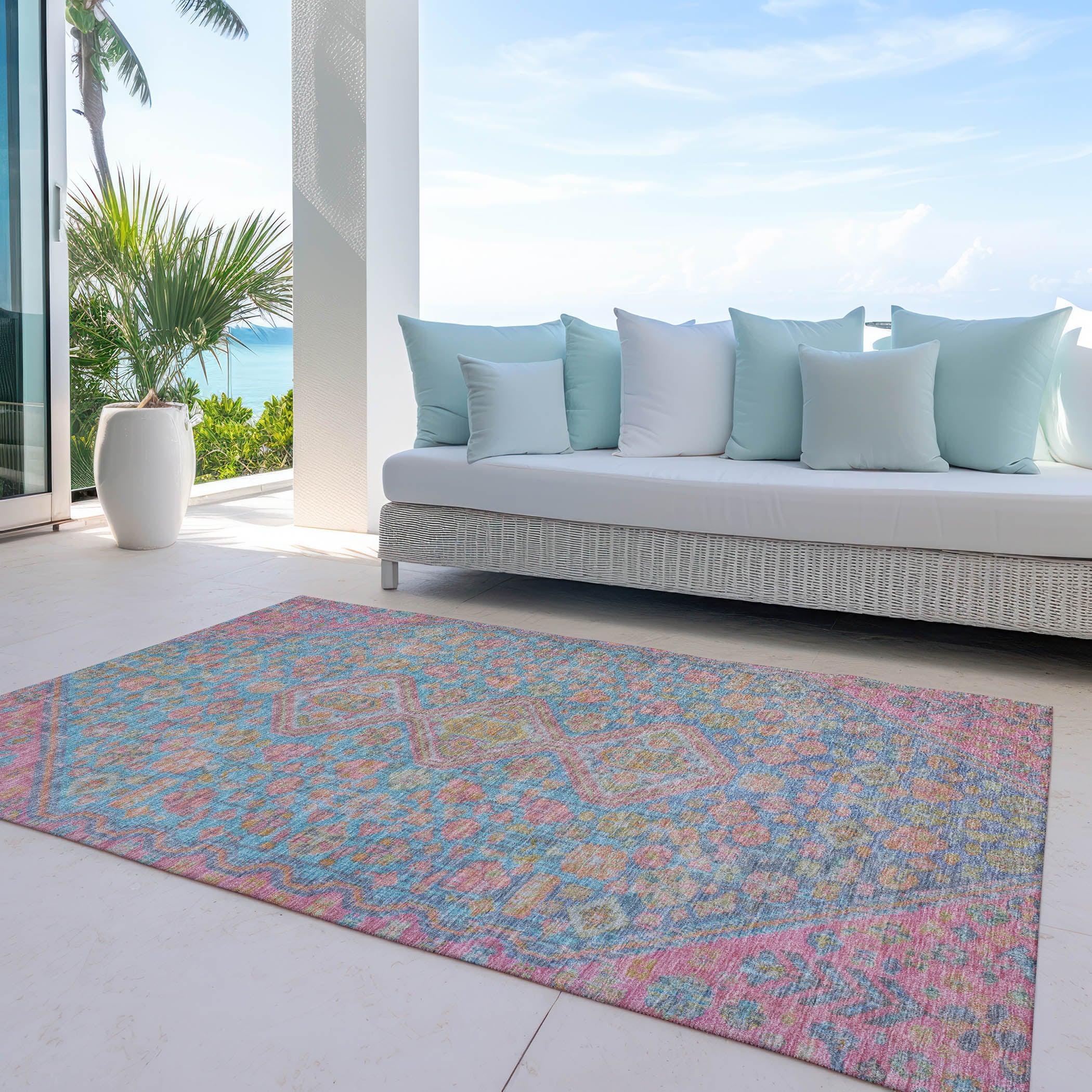 Addison Rugs Saelain Sky Washable Indoor-Outdoor Rug