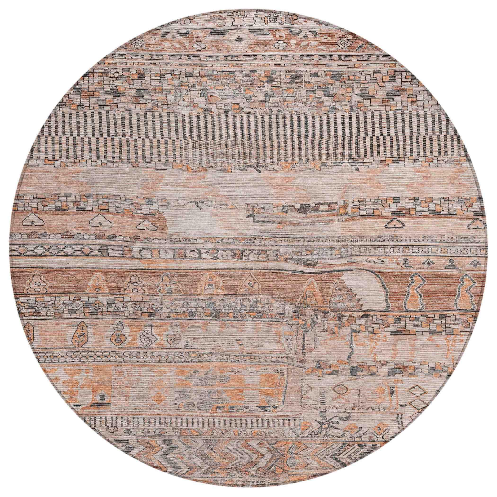 Addison Rugs Saelanor Orange Washable Indoor-Outdoor Rug