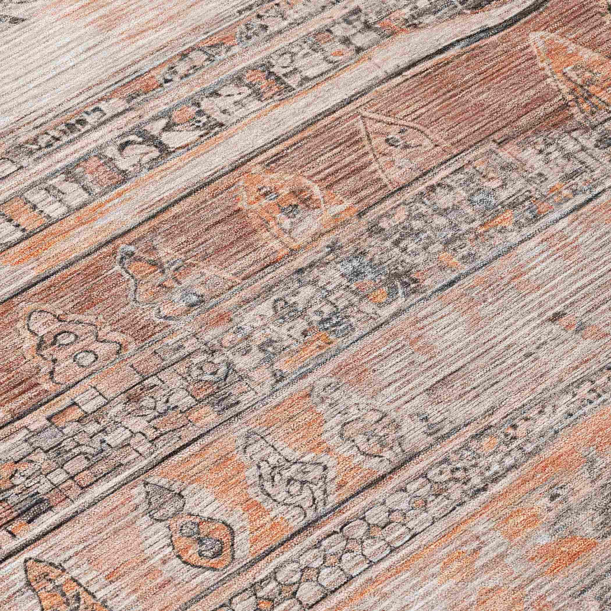 Addison Rugs Saelanor Orange Washable Indoor-Outdoor Rug