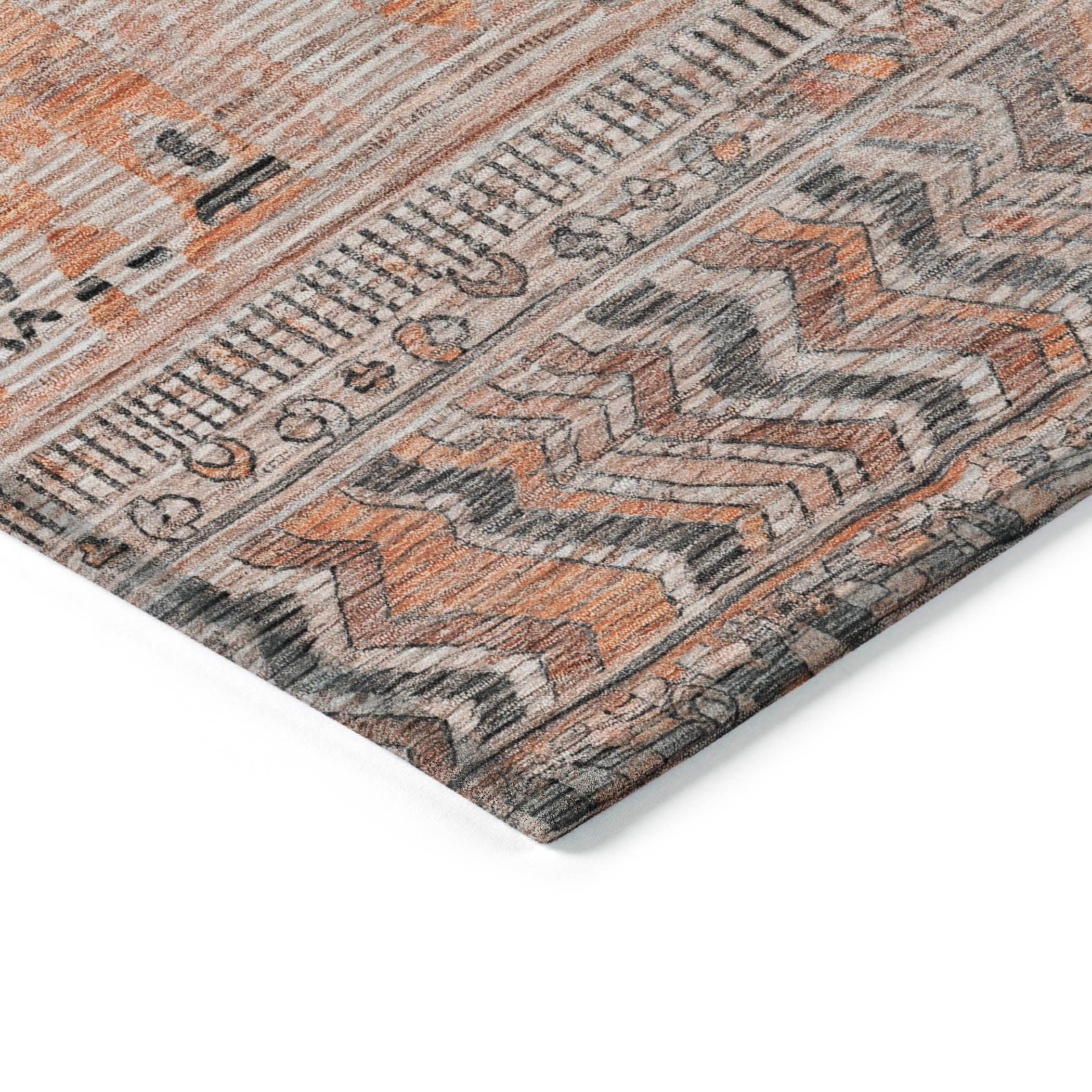 Addison Rugs Saelanor Orange Washable Indoor-Outdoor Rug