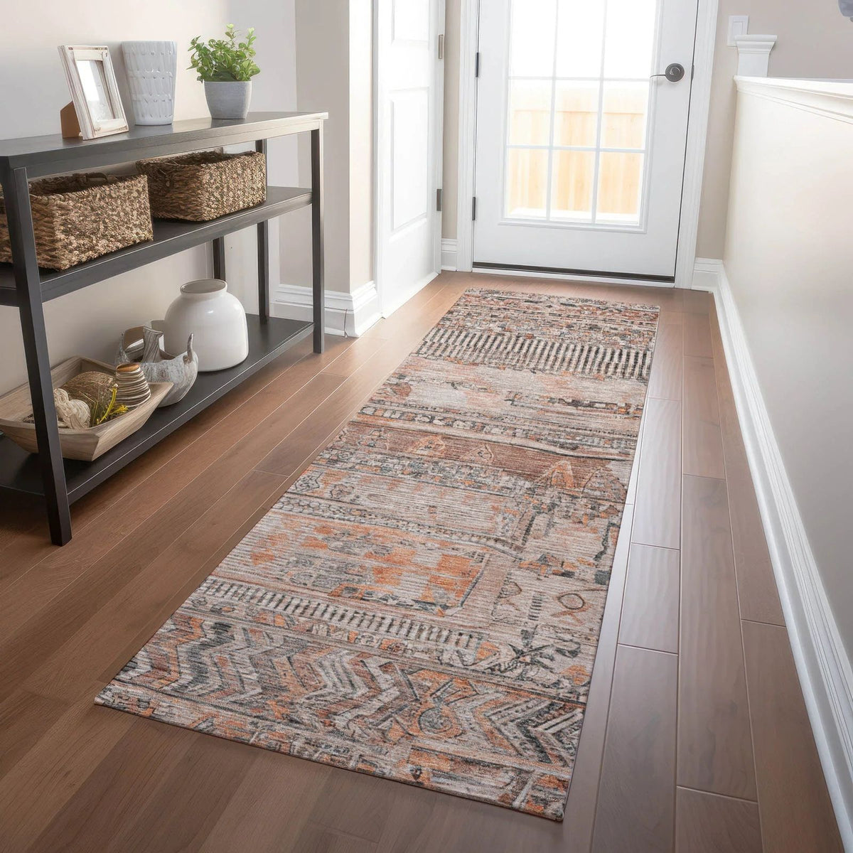 Addison Rugs Saelanor Orange Washable Indoor-Outdoor Rug