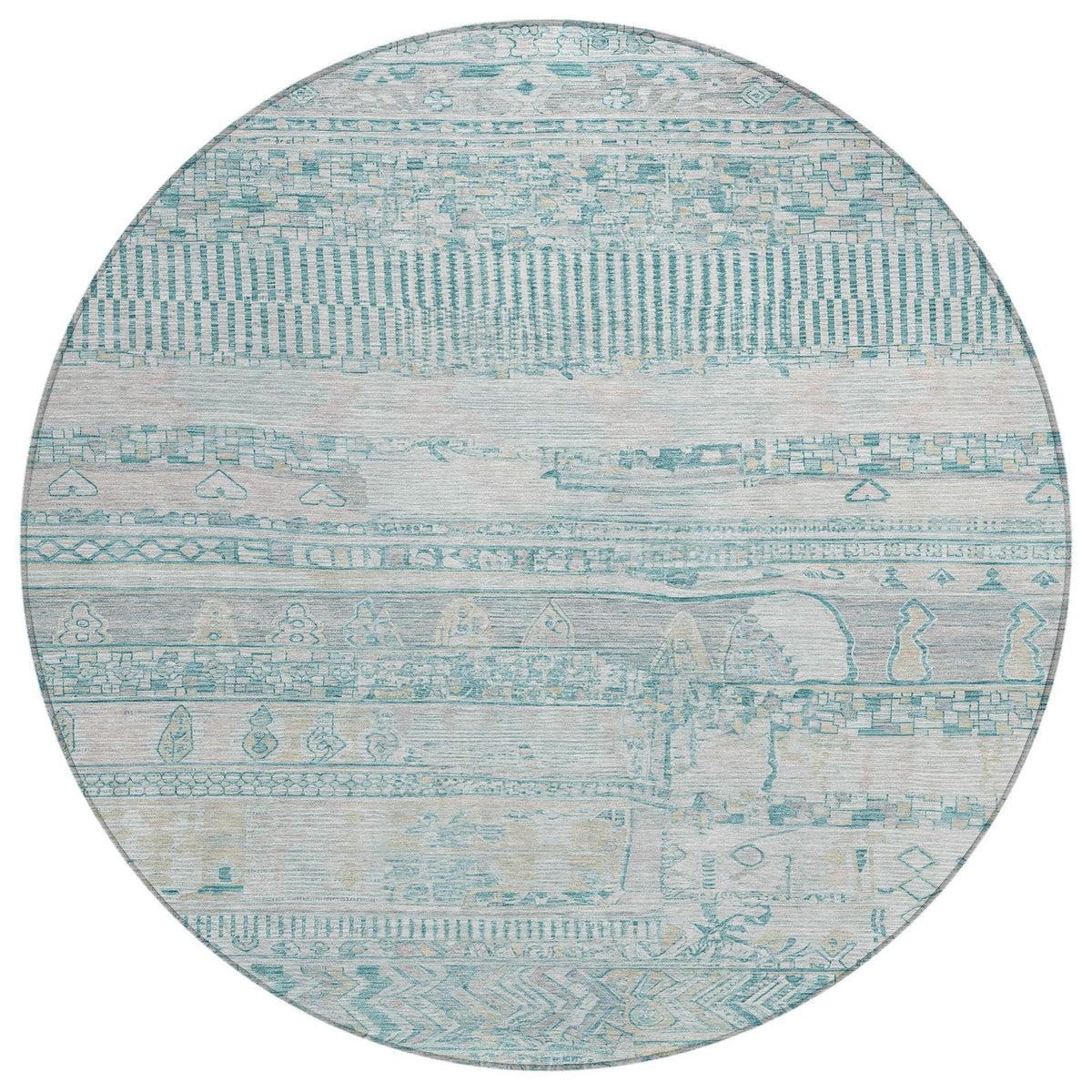 Addison Rugs Saelanor Teal Washable Indoor-Outdoor Rug