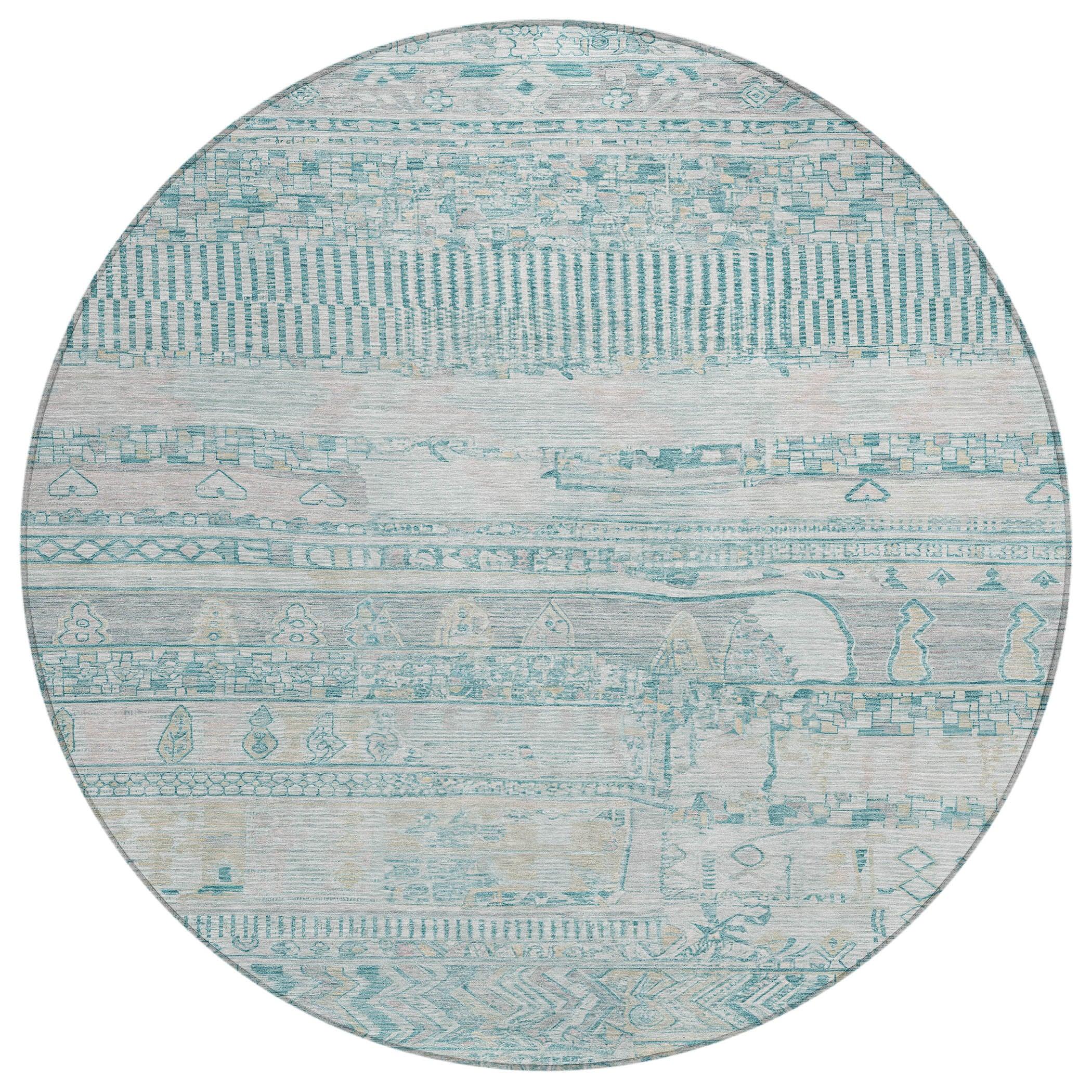 Addison Rugs Saelanor Teal Washable Indoor-Outdoor Rug