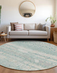 Addison Rugs Saelanor Teal Washable Indoor-Outdoor Rug