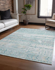 Addison Rugs Saelanor Teal Washable Indoor-Outdoor Rug
