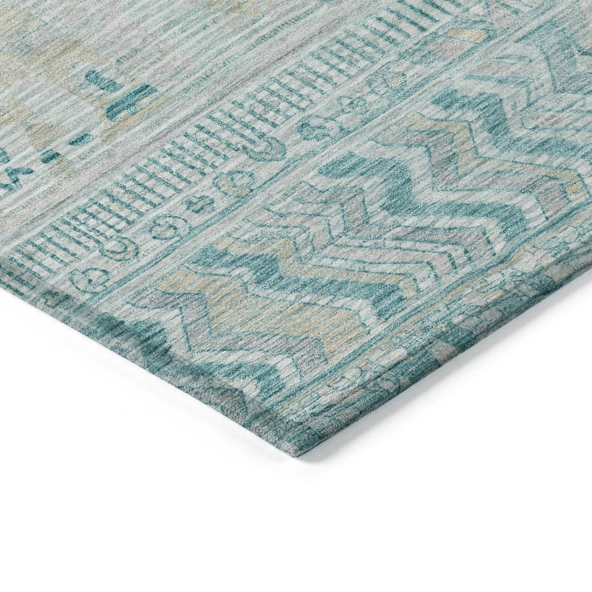 Addison Rugs Saelanor Teal Washable Indoor-Outdoor Rug