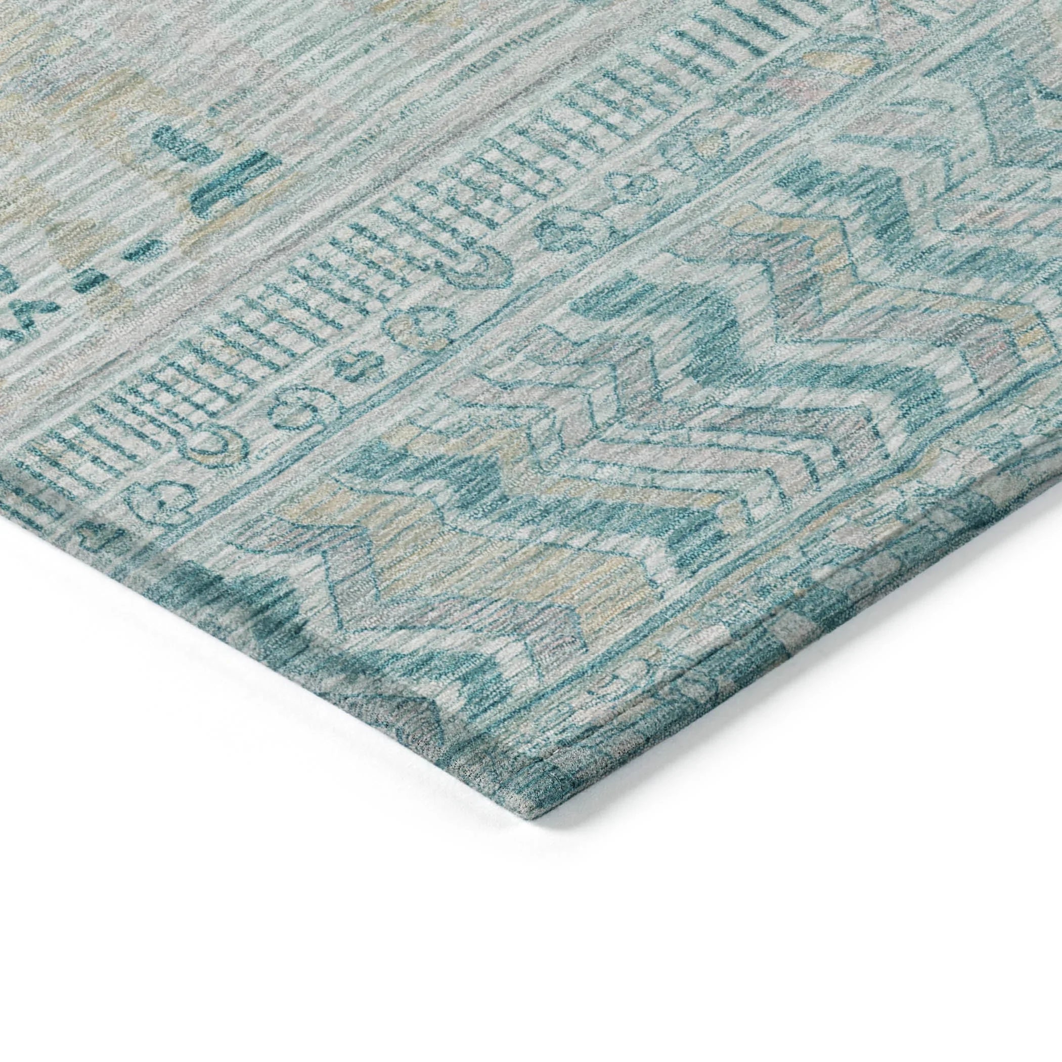 Addison Rugs Saelanor Teal Washable Indoor-Outdoor Rug