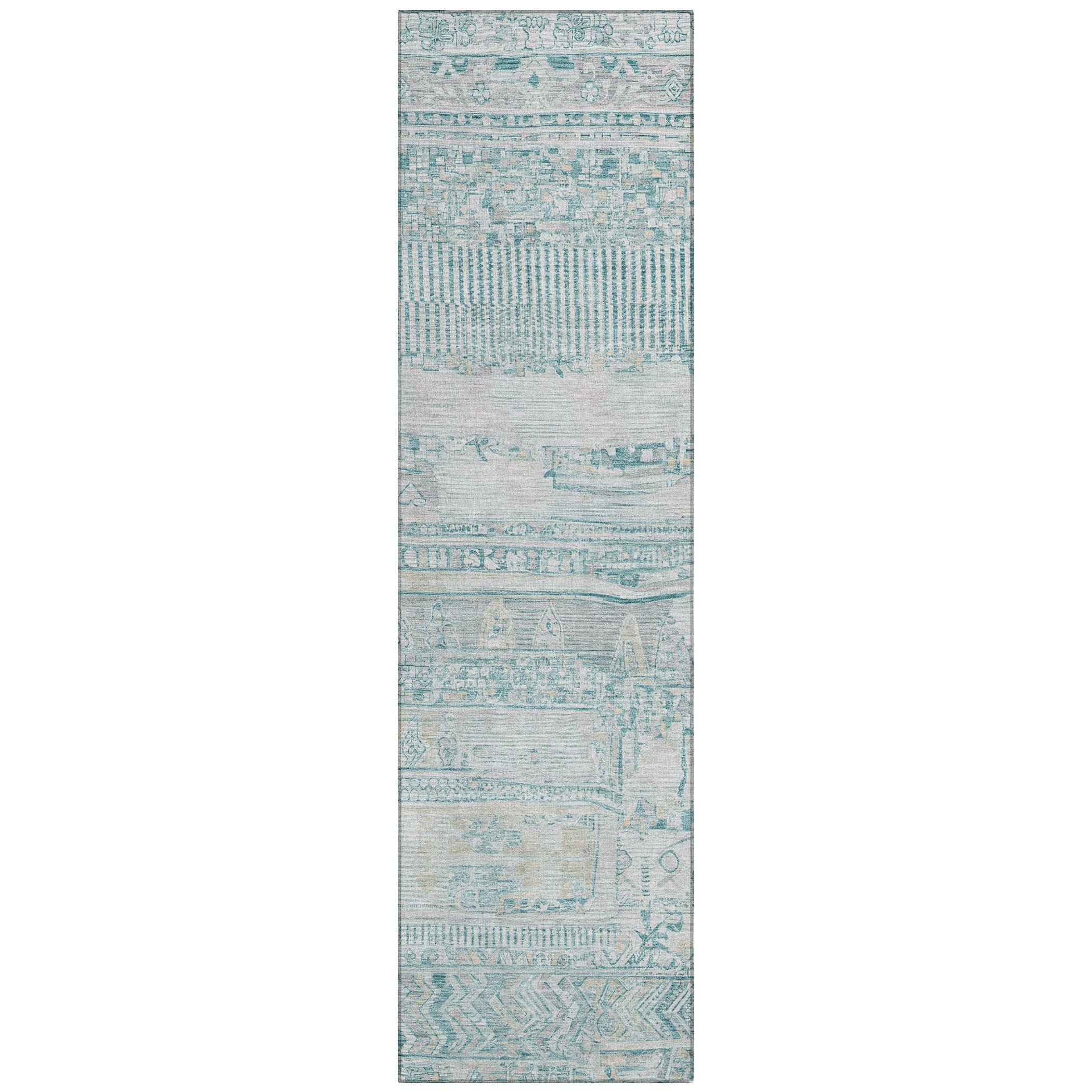 Addison Rugs Saelanor Teal Washable Indoor-Outdoor Rug