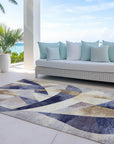 Addison Rugs Saelara Blue Washable Indoor-Outdoor Rug