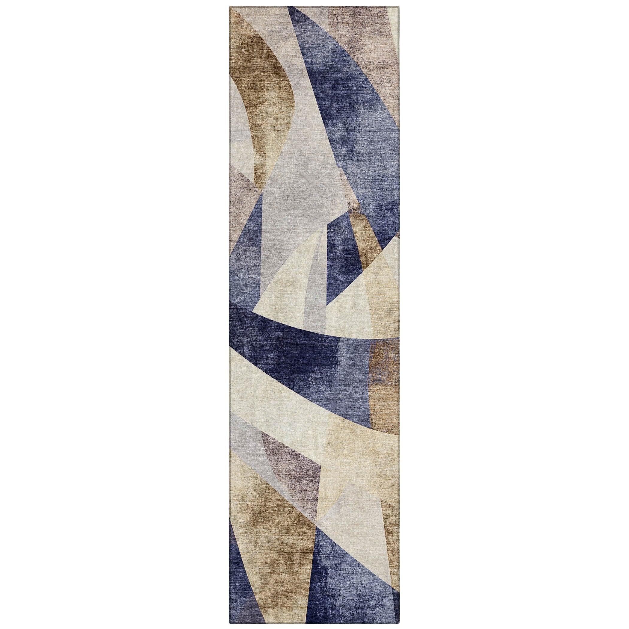 Addison Rugs Saelara Blue Washable Indoor-Outdoor Rug