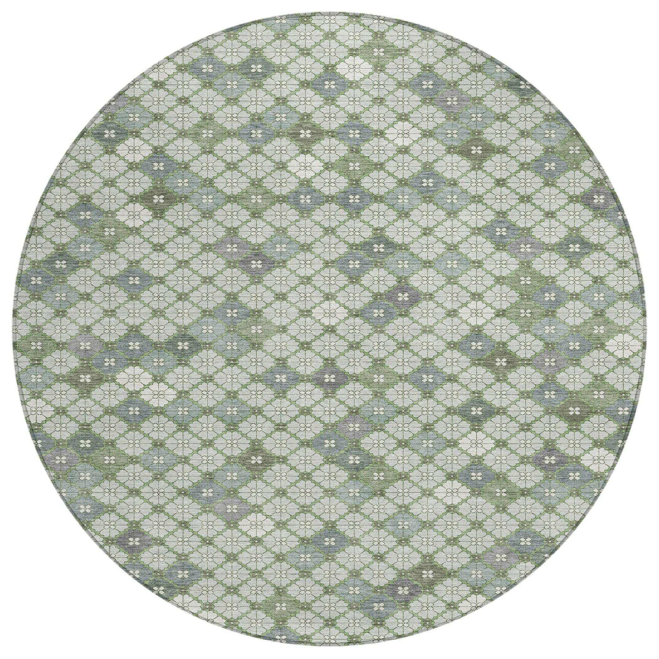 Addison Rugs Saelaris Green Washable Indoor-Outdoor Rug