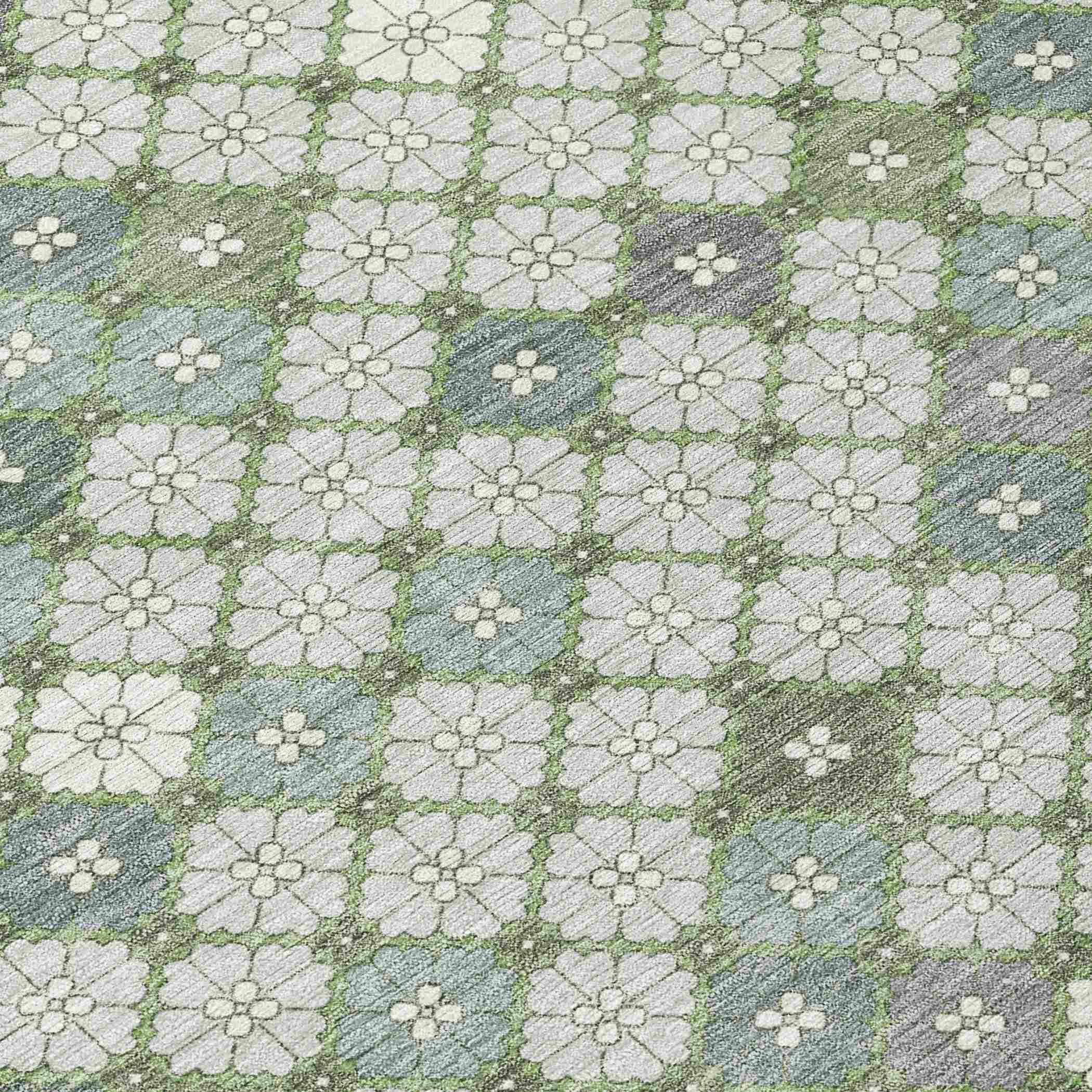 Addison Rugs Saelaris Green Washable Indoor-Outdoor Rug