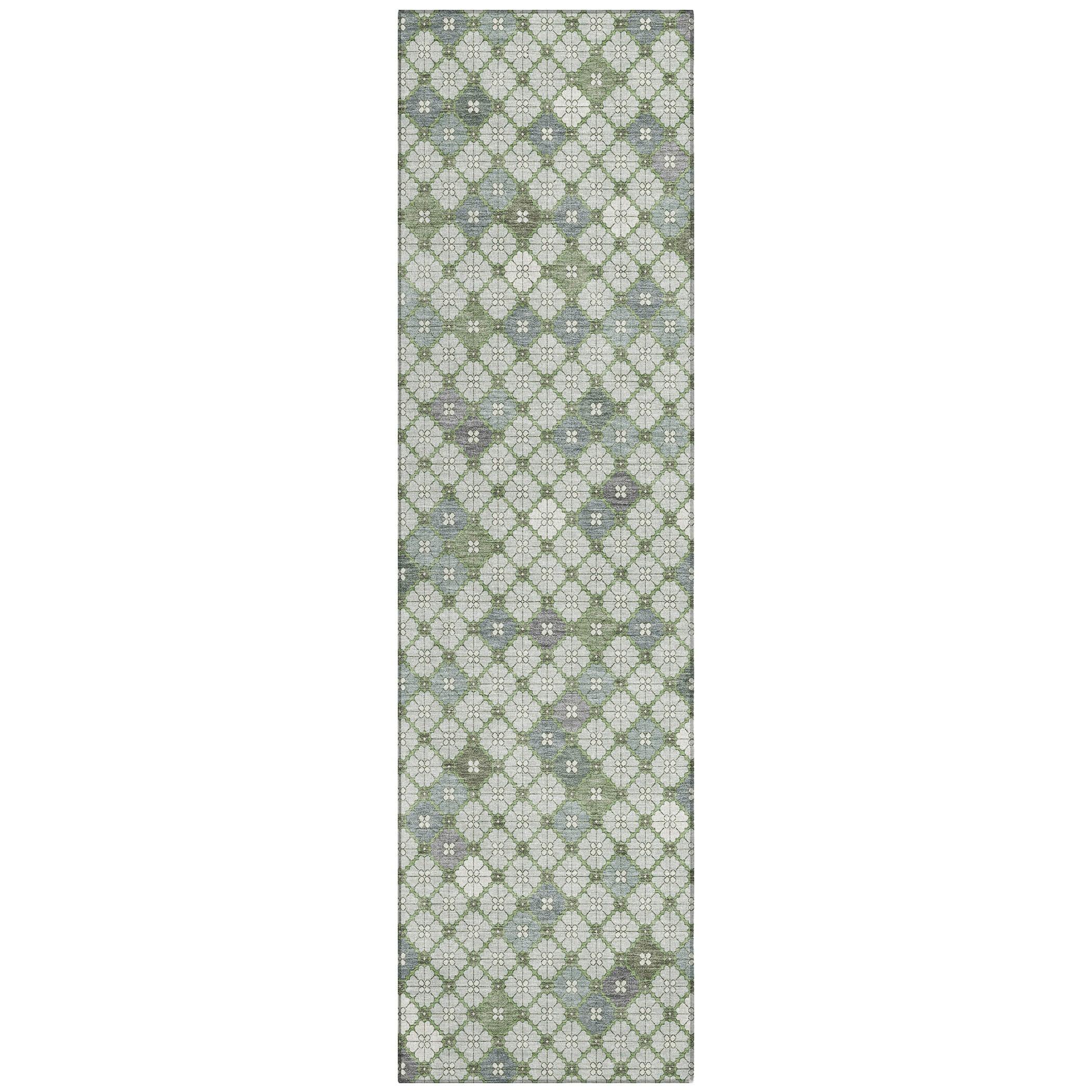 Addison Rugs Saelaris Green Washable Indoor-Outdoor Rug