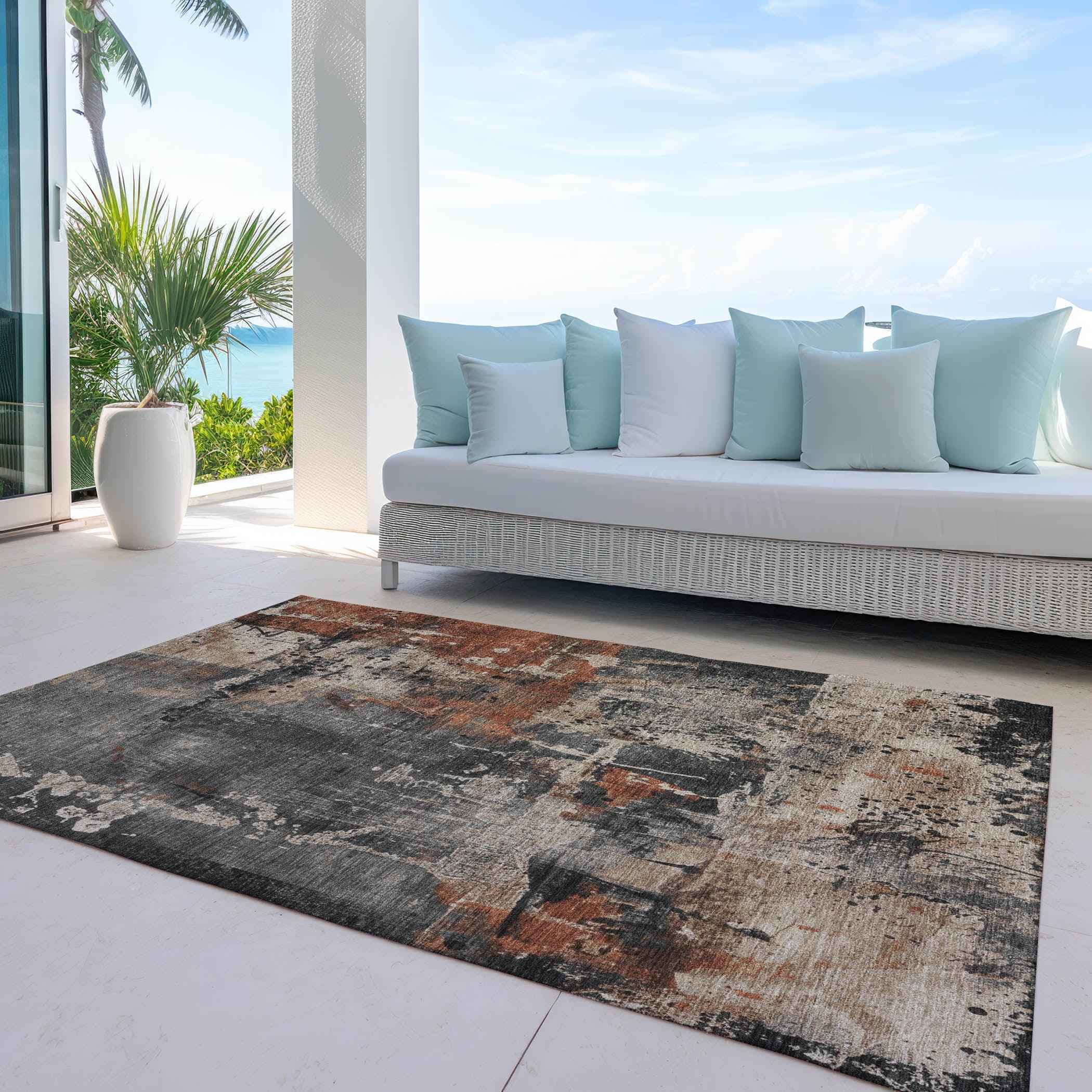 Addison Rugs Saelien Brown Washable Indoor-Outdoor Rug