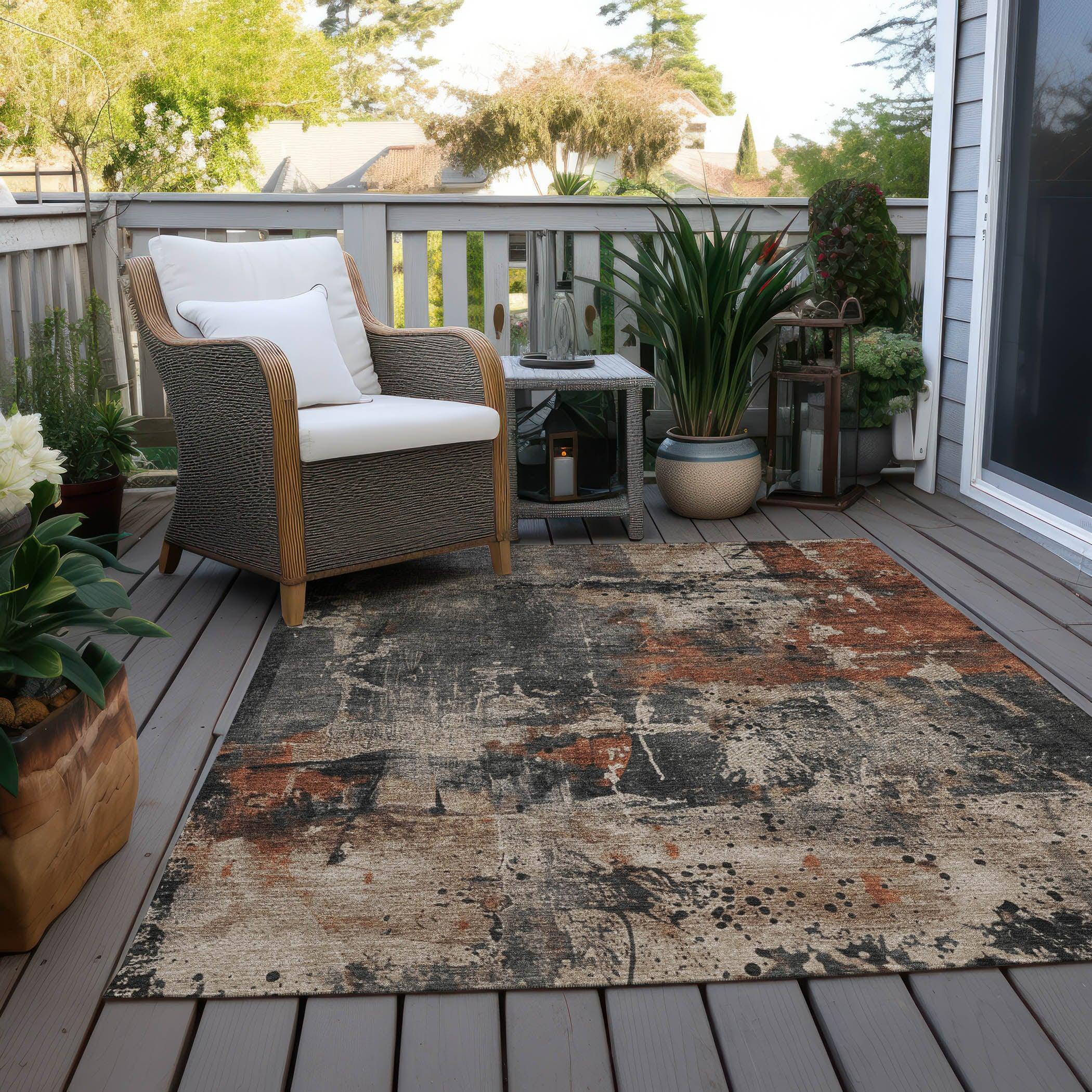 Addison Rugs Saelien Brown Washable Indoor-Outdoor Rug