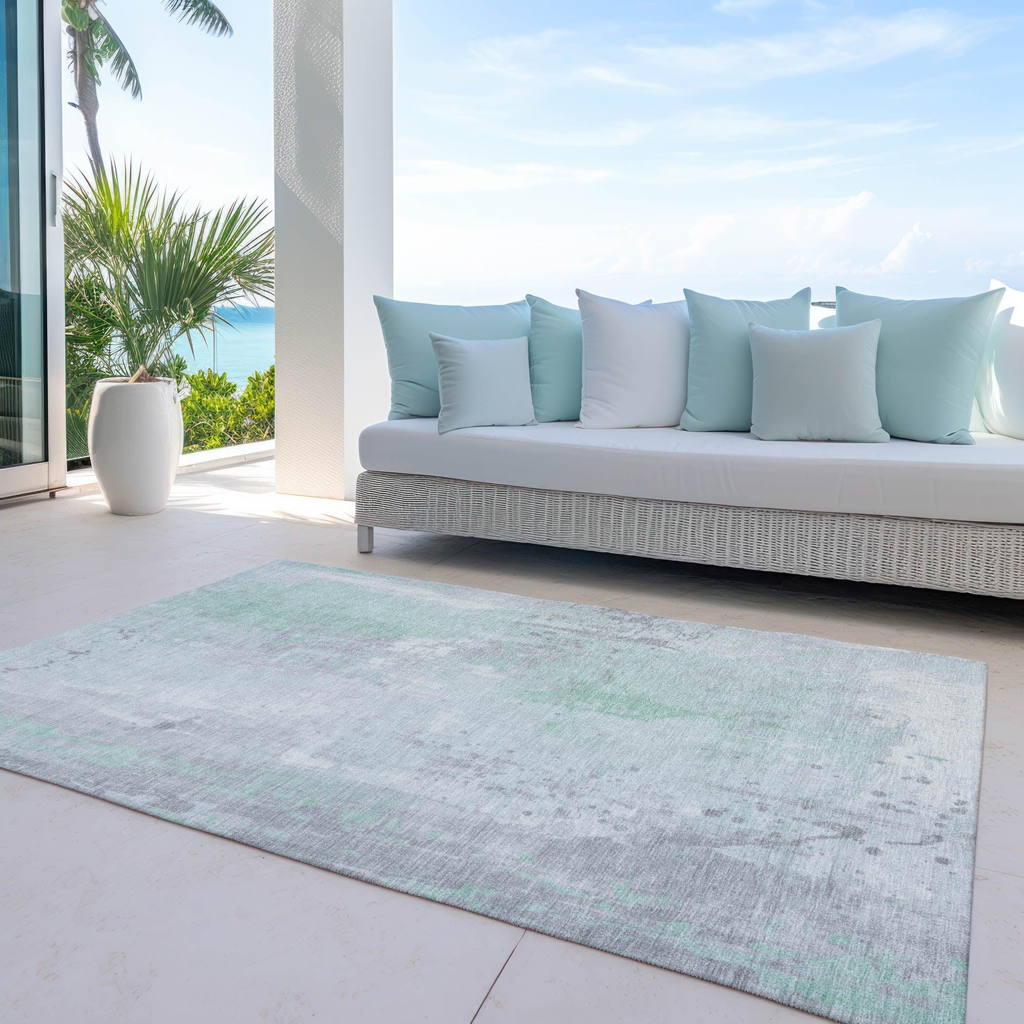 Addison Rugs Saelion Green Washable Indoor-Outdoor Rug