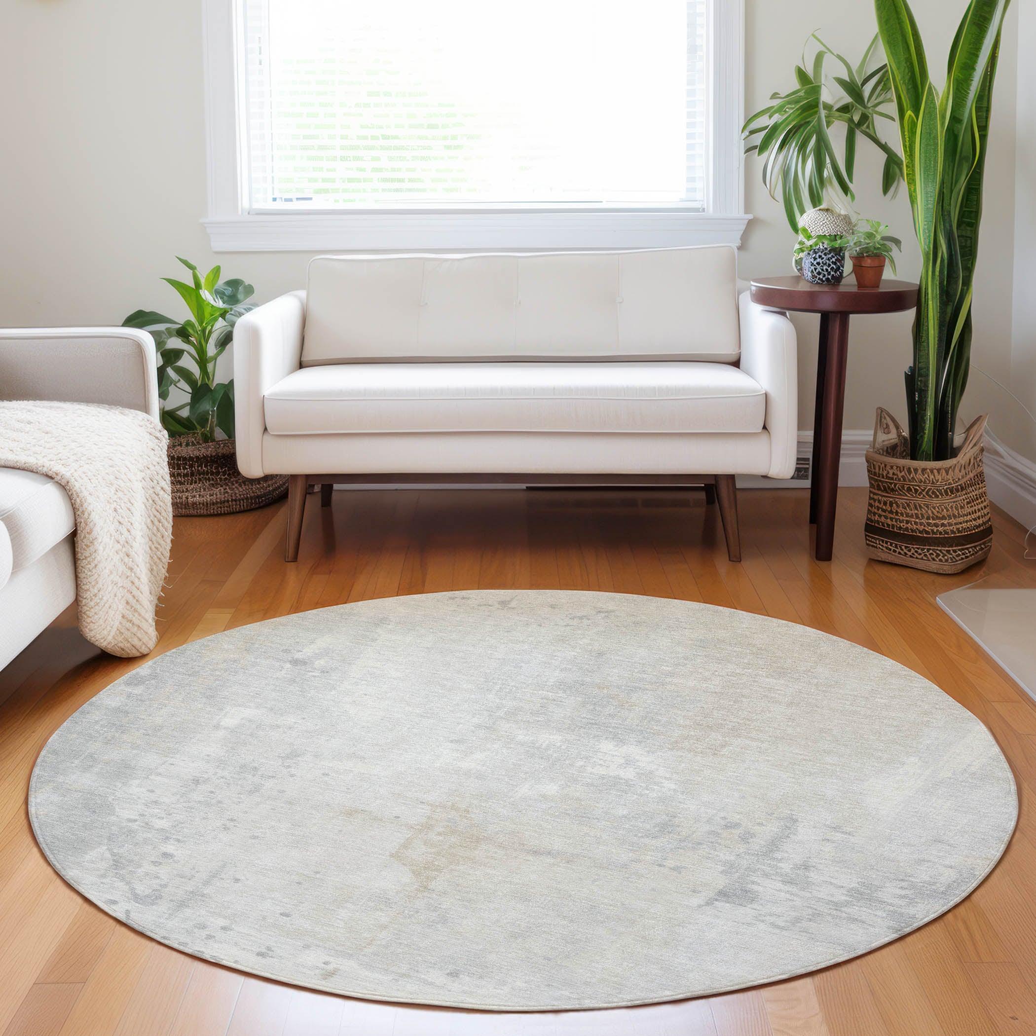 Addison Rugs Saelion Ivory Washable Indoor-Outdoor Rug