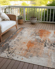 Addison Rugs Saelion Orange Washable Indoor-Outdoor Rug