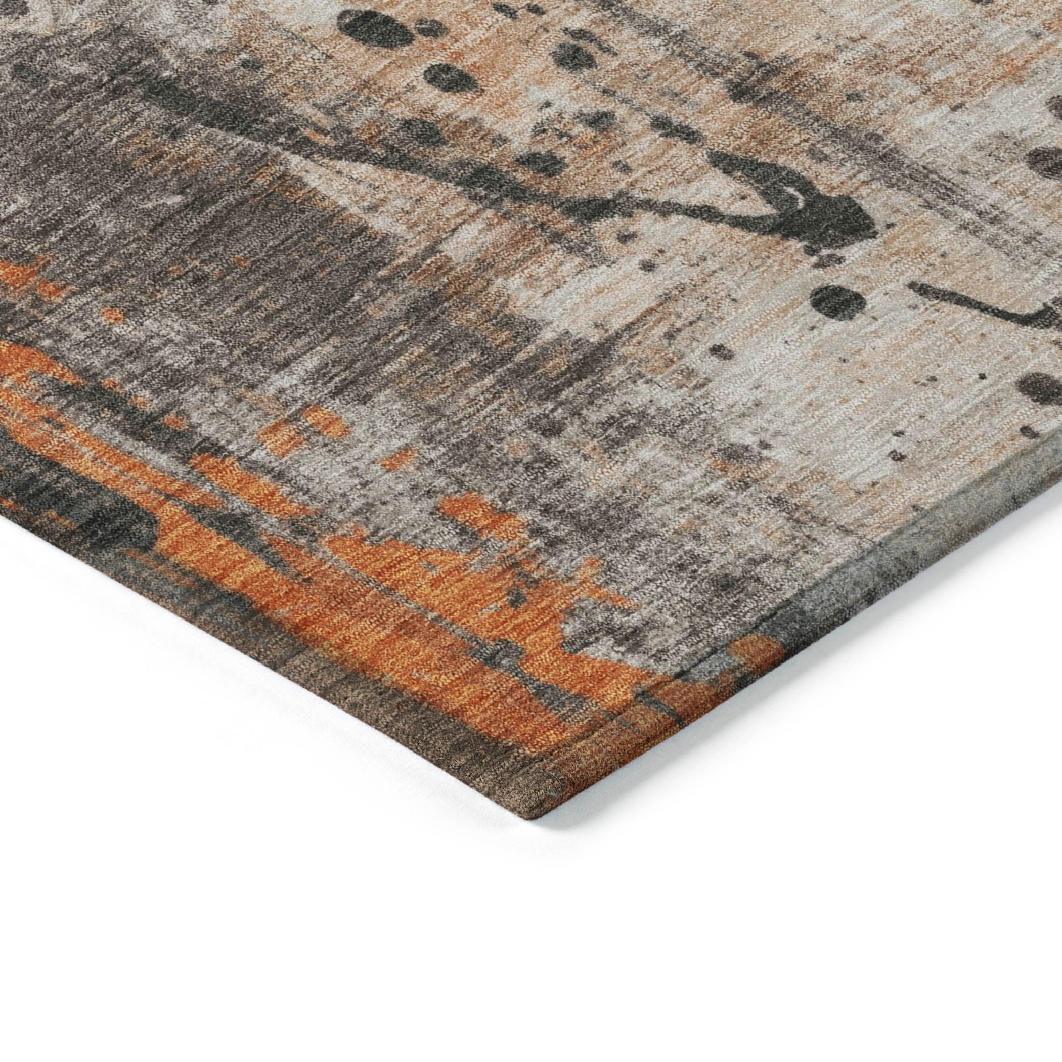 Addison Rugs Saelion Orange Washable Indoor-Outdoor Rug