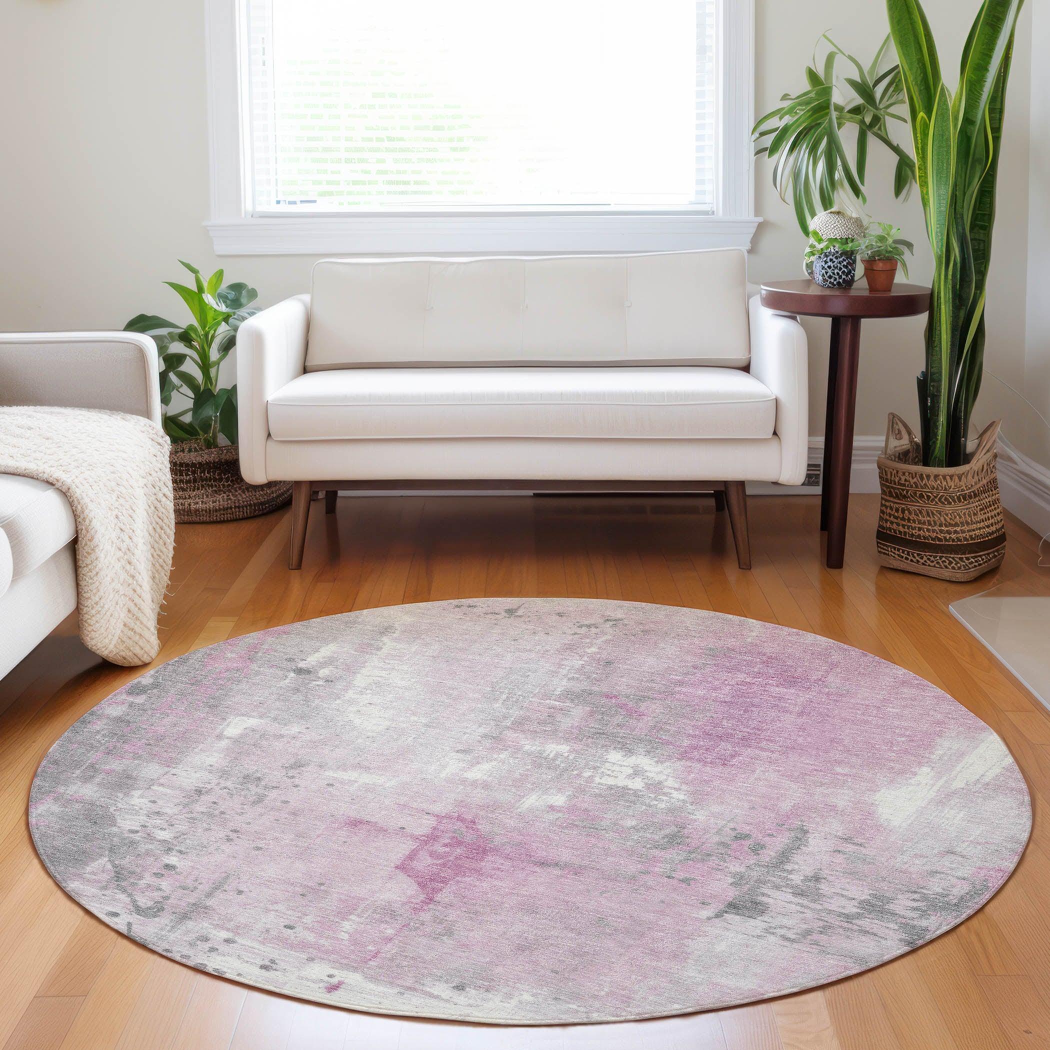 Addison Rugs Saelion Pink Washable Indoor-Outdoor Rug
