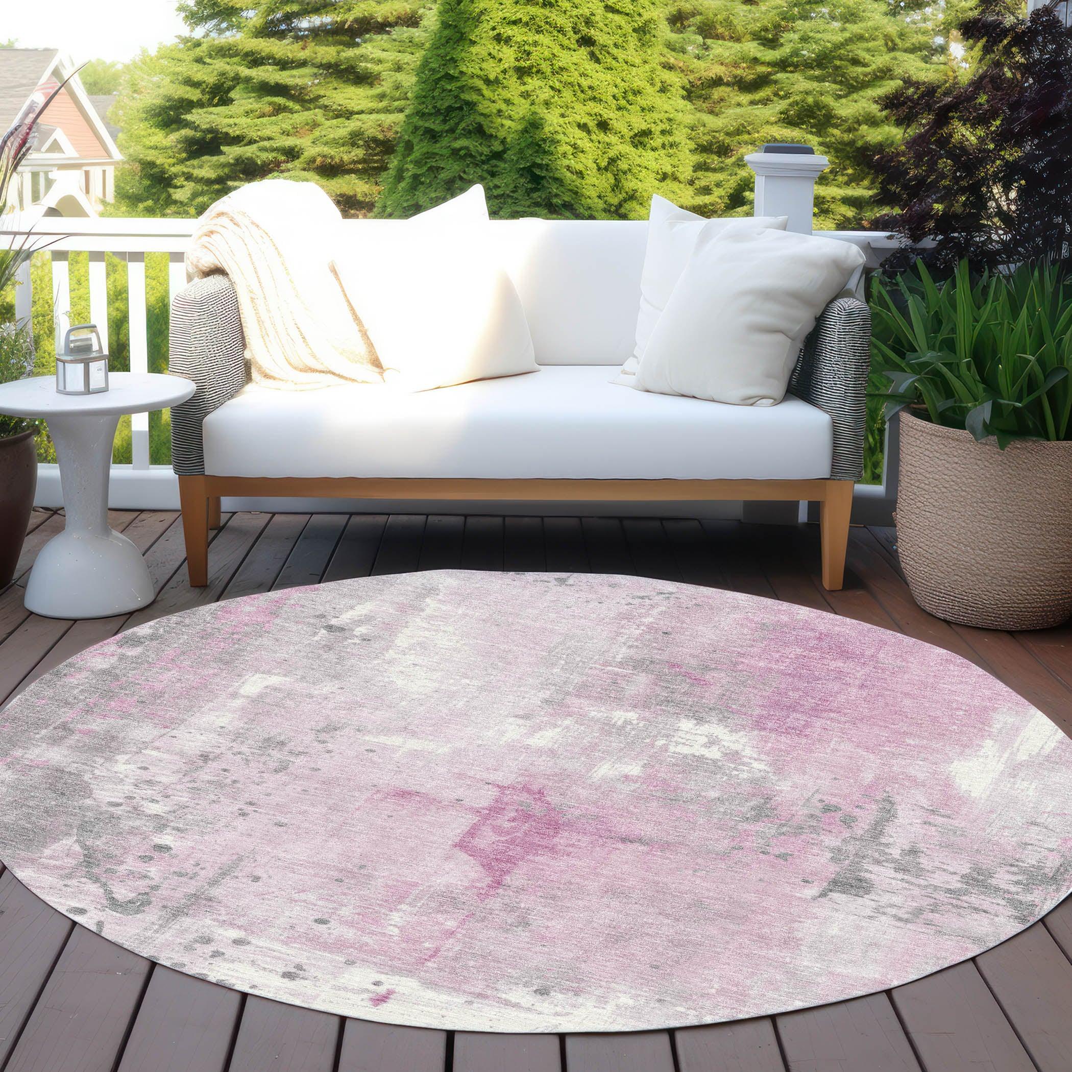 Addison Rugs Saelion Pink Washable Indoor-Outdoor Rug