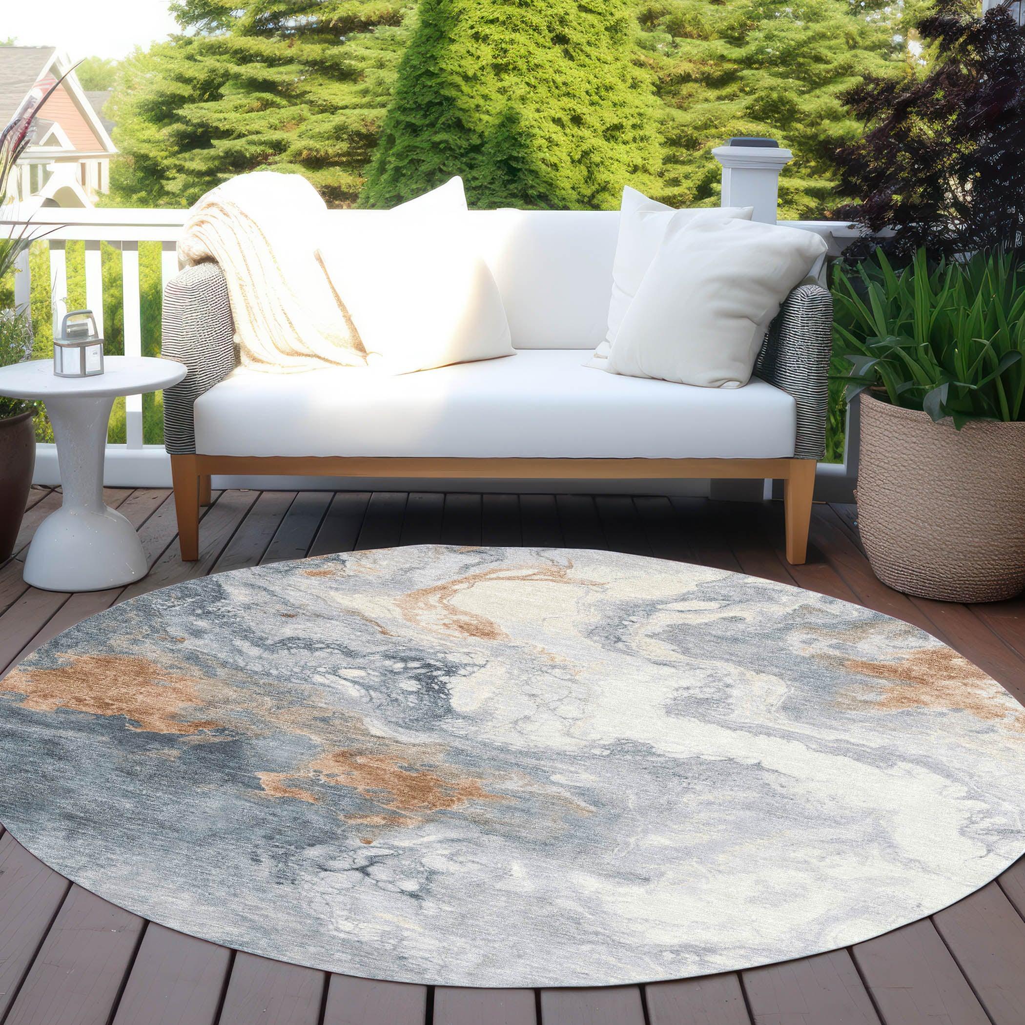 Addison Rugs Saelira Gray Washable Indoor-Outdoor Rug
