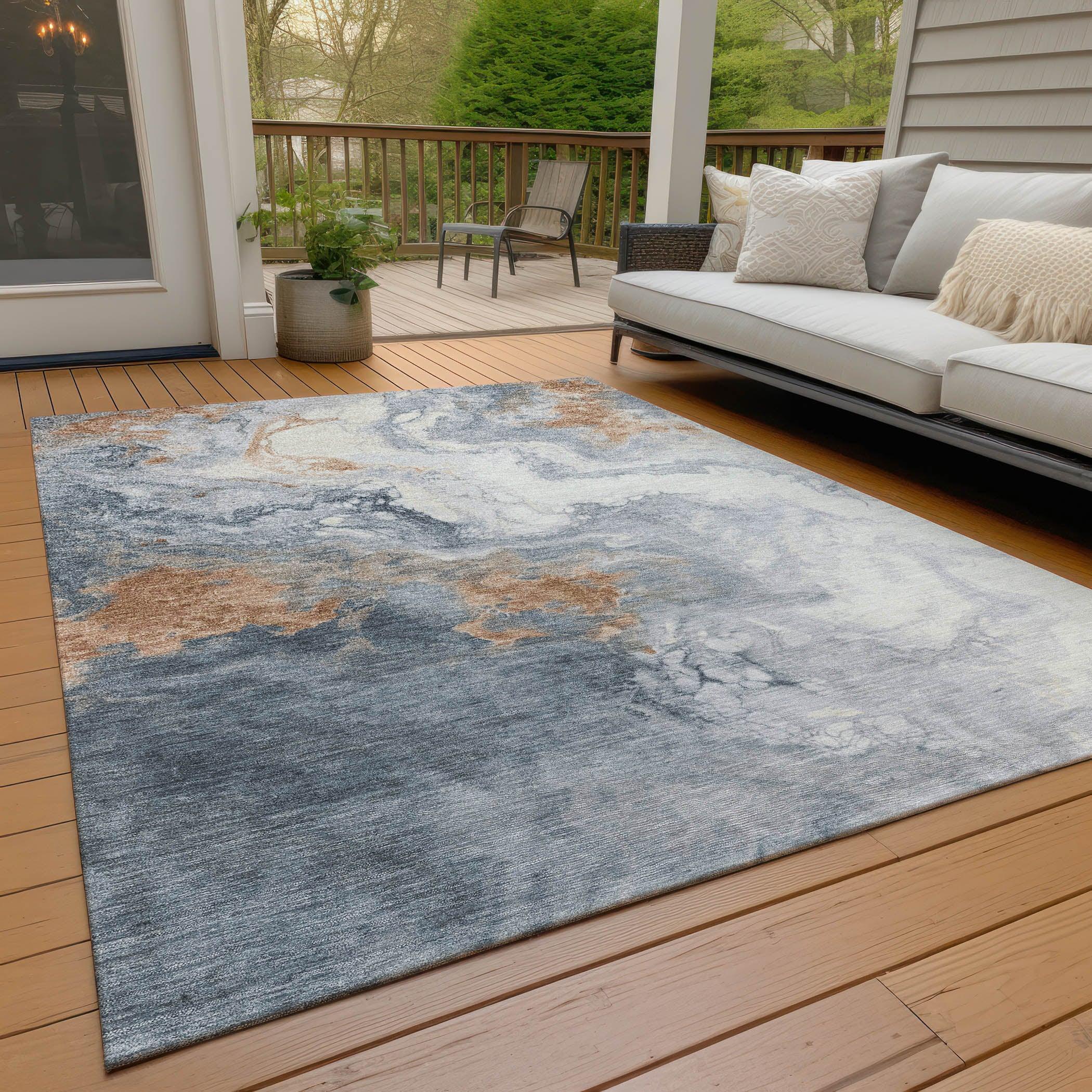 Addison Rugs Saelira Gray Washable Indoor-Outdoor Rug
