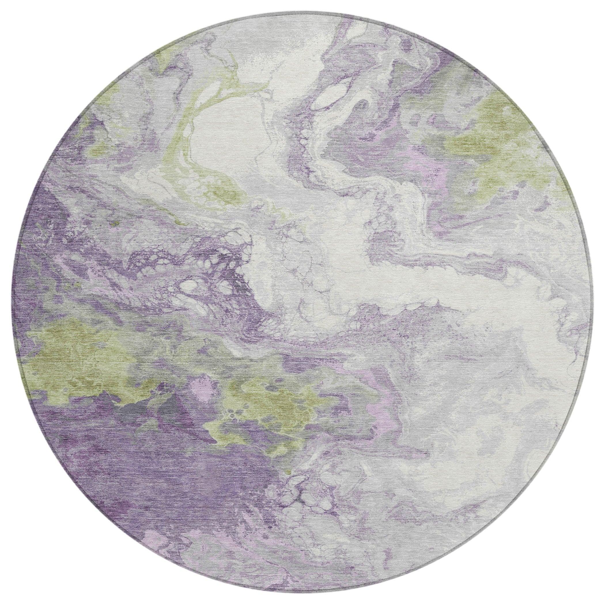Addison Rugs Saelira Purple Washable Indoor-Outdoor Rug