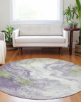 Addison Rugs Saelira Purple Washable Indoor-Outdoor Rug
